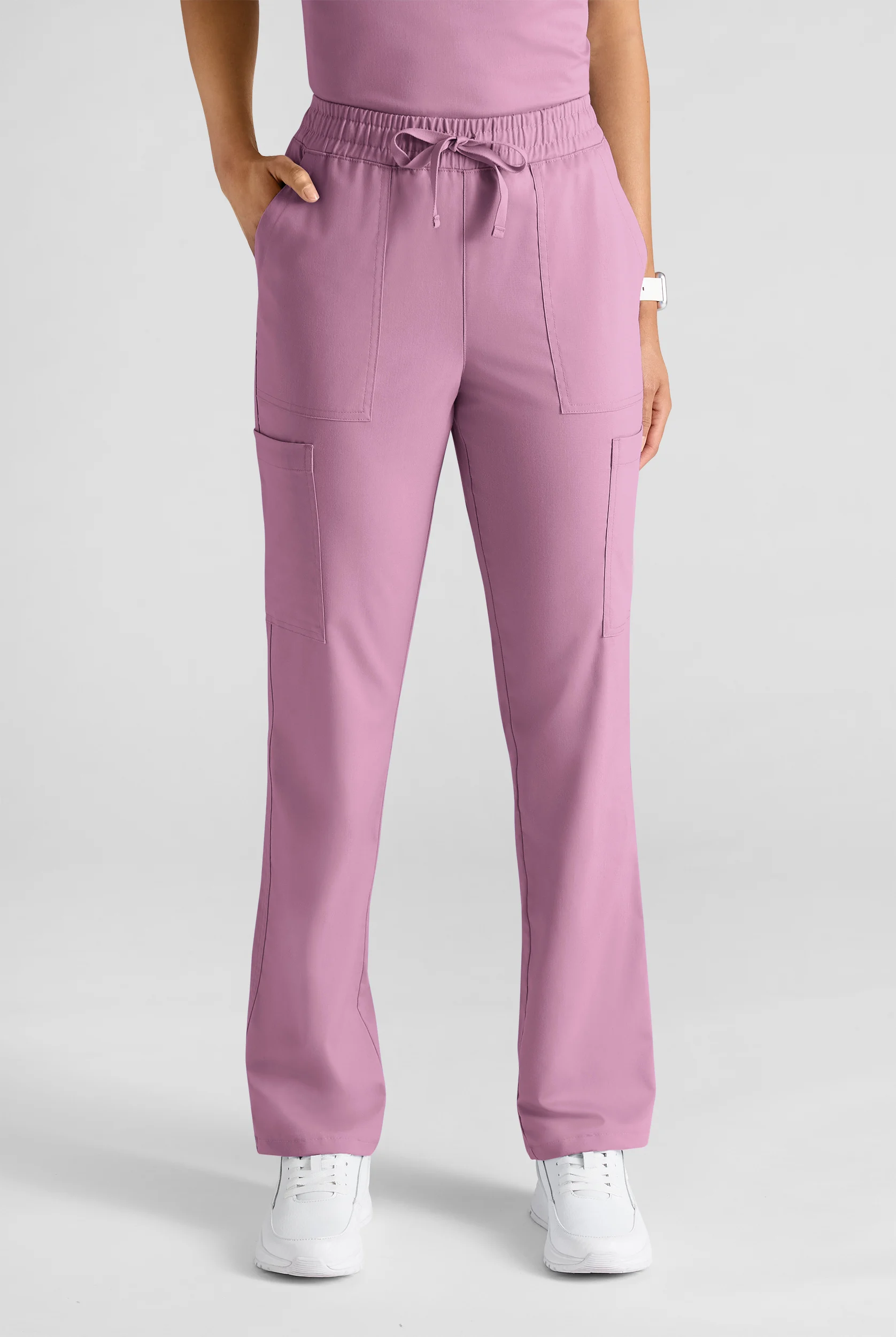 Pantalón médico Butter-Soft FLXTEK STRETCH estilo cargo con piernas rectas y 8 bolsillos para mujer