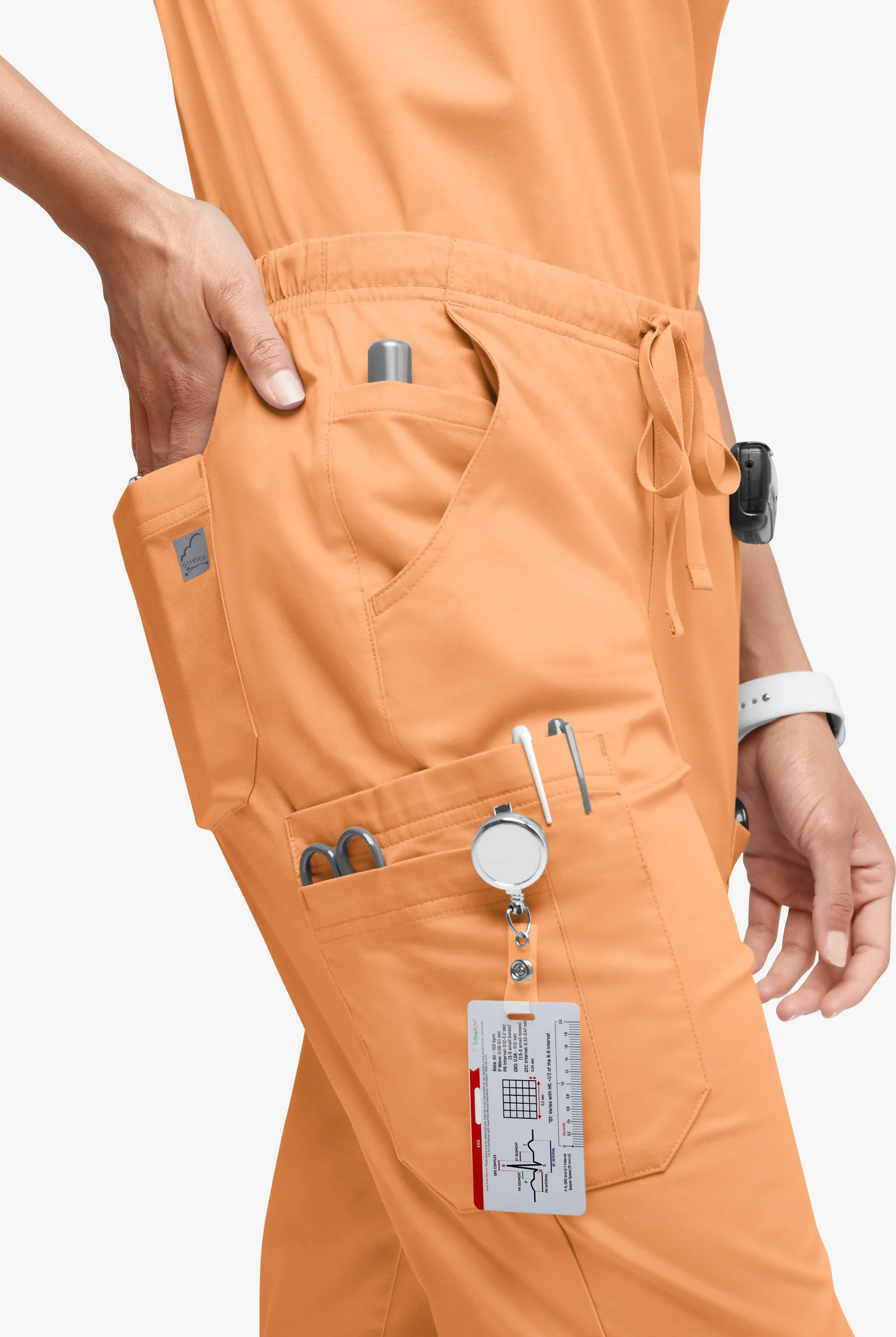 Butter-Soft STRETCH Women&rsquo;s 10-Pocket Mid Rise Straight Leg Scrub Pant