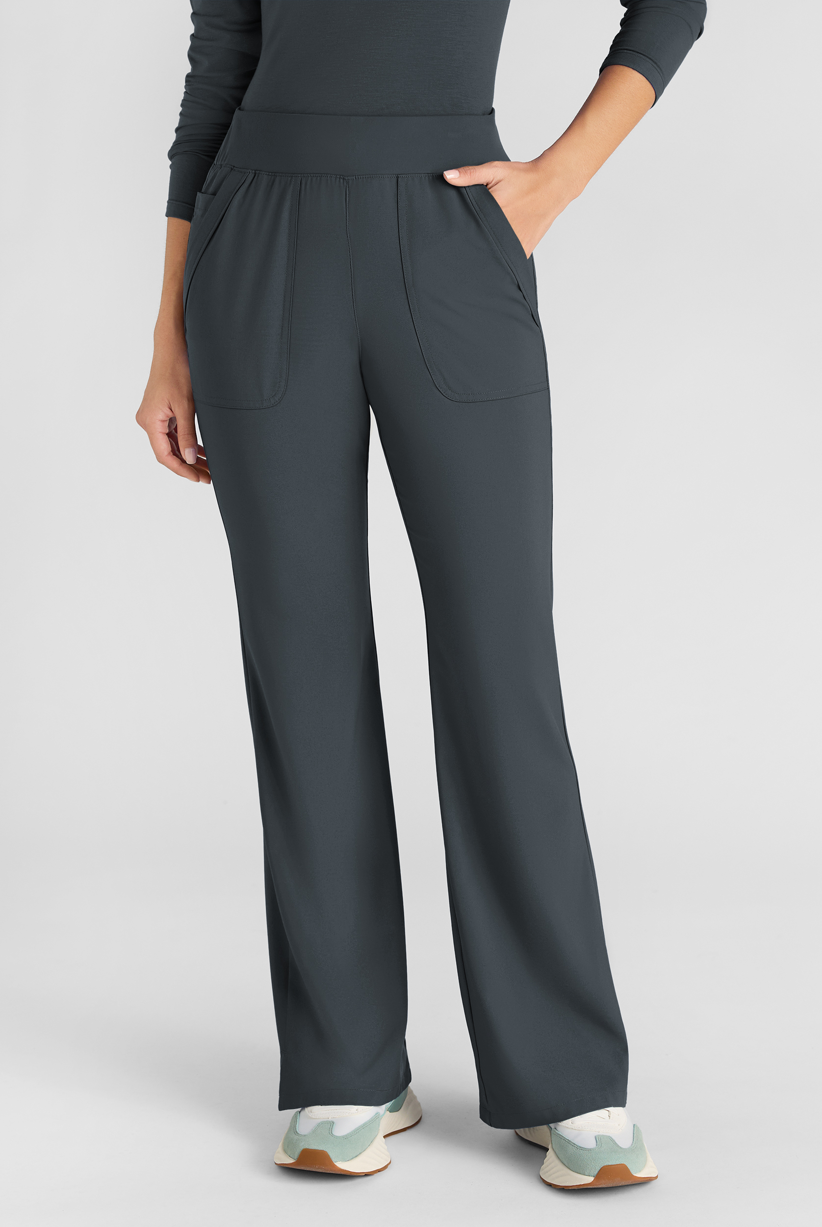Easy STRETCH Sydney Women's Flare Leg Scrub Pants – 2-Piece Jumpsuit Bottom