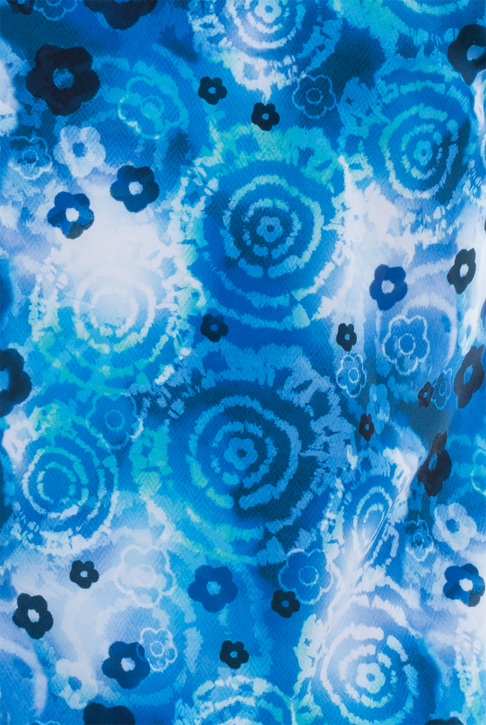 Zavate Bella Tie Dye Life Women's 2-Pocket STRETCH V-Neck Print Scrub Top