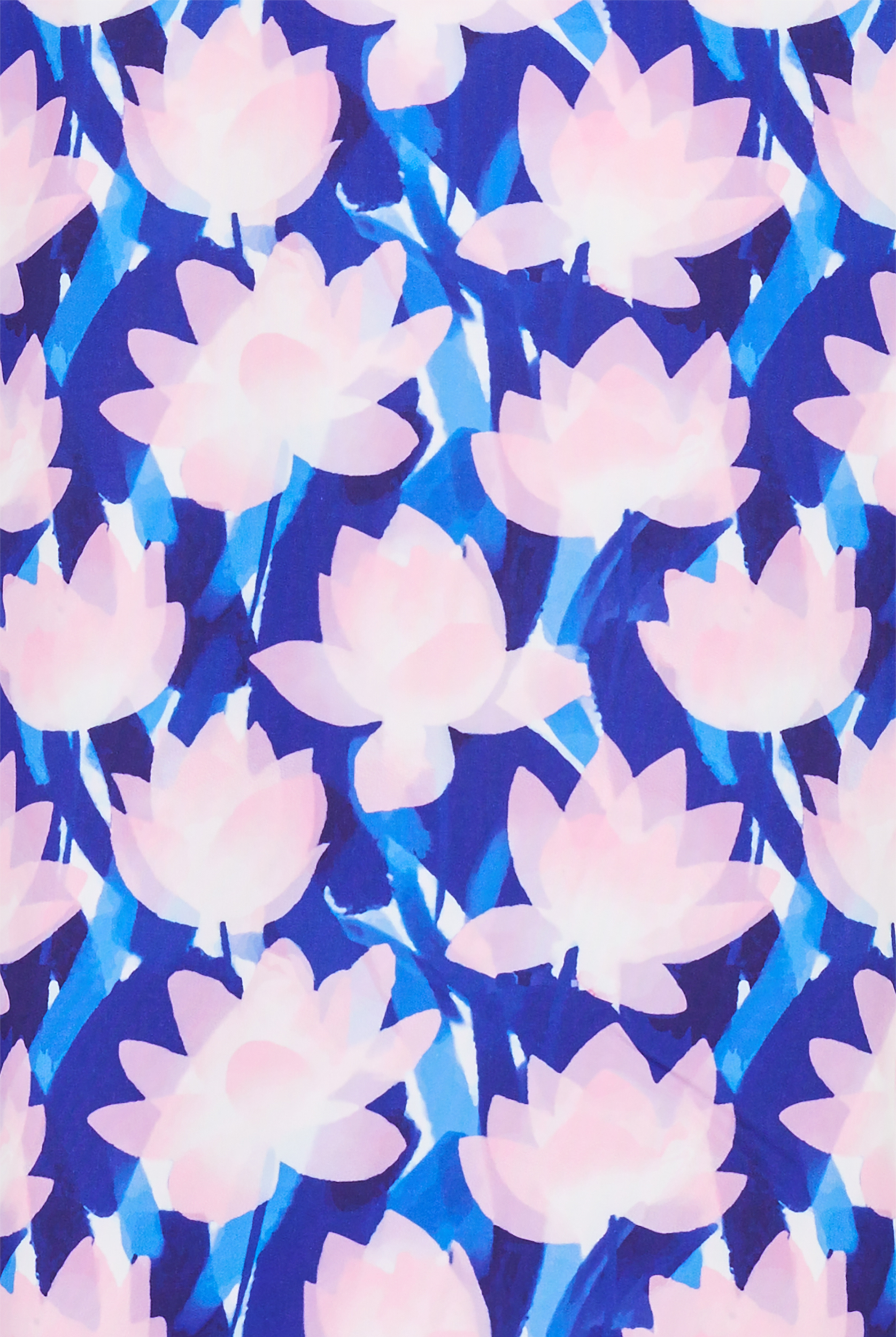 Maevn Floral Brush Strokes Women's 3-Pocket STRETCH V-Neck Print Scrub Top