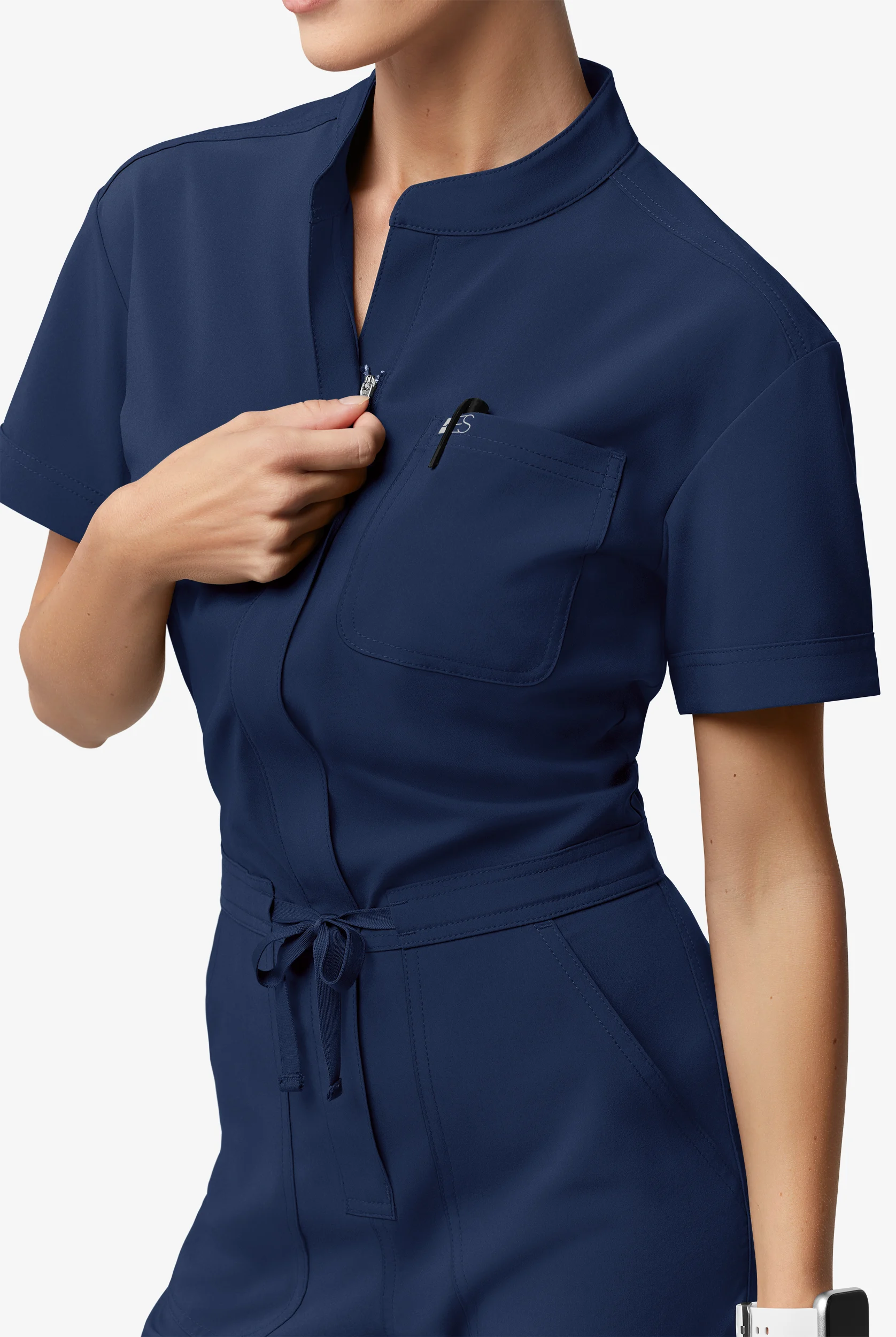 Easy STRETCH Allie Women's 6-Pocket Short Sleeve Jumpsuit