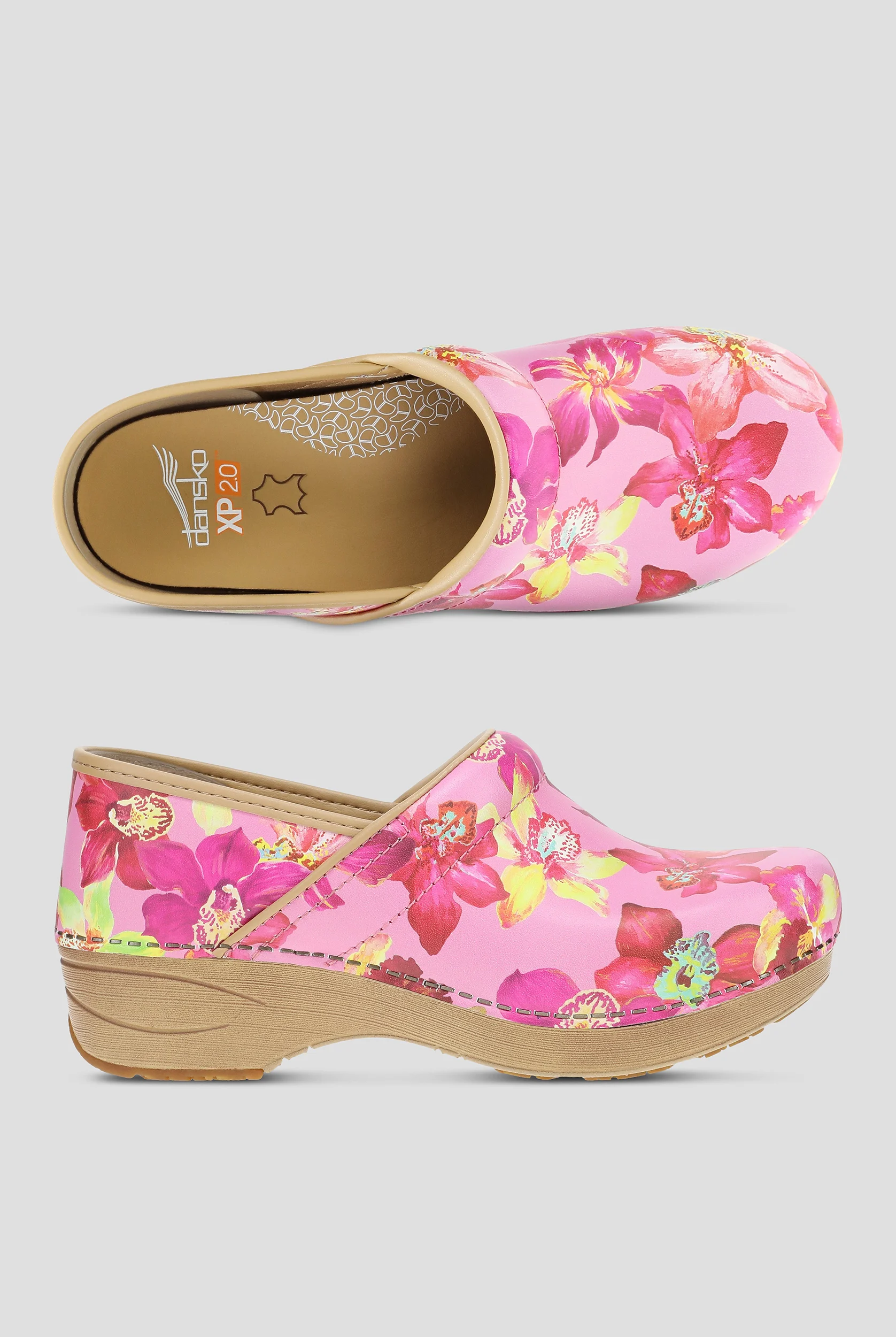 Dansko Women's XP 2.0 Slip Resistant Tropical Pink Patent Clog