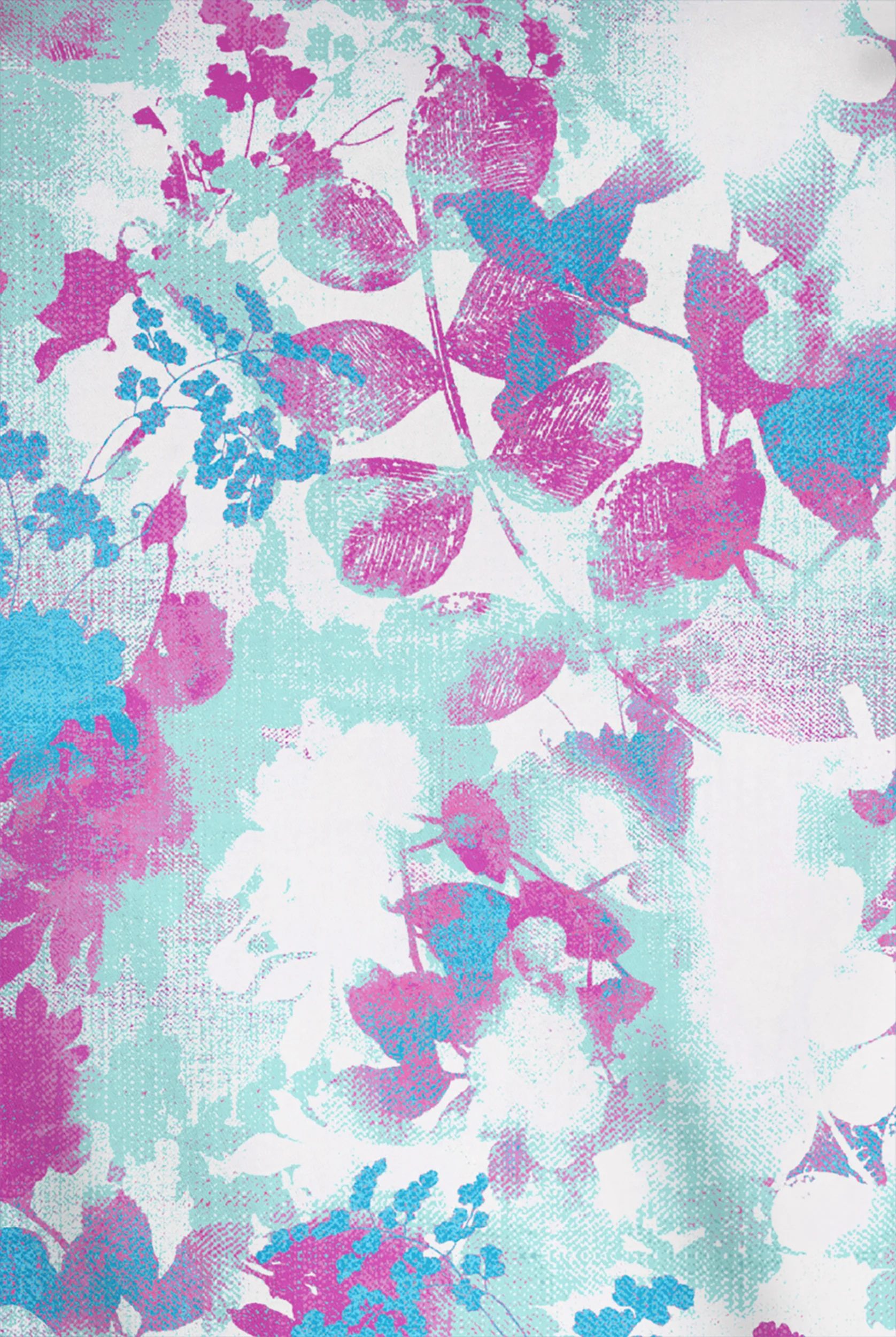 Blusa médica estampada Strictly Scrubs STRETCH Mystic Floral Aqua Moon con cuello entrecruzado y 4 bolsillos para mujer