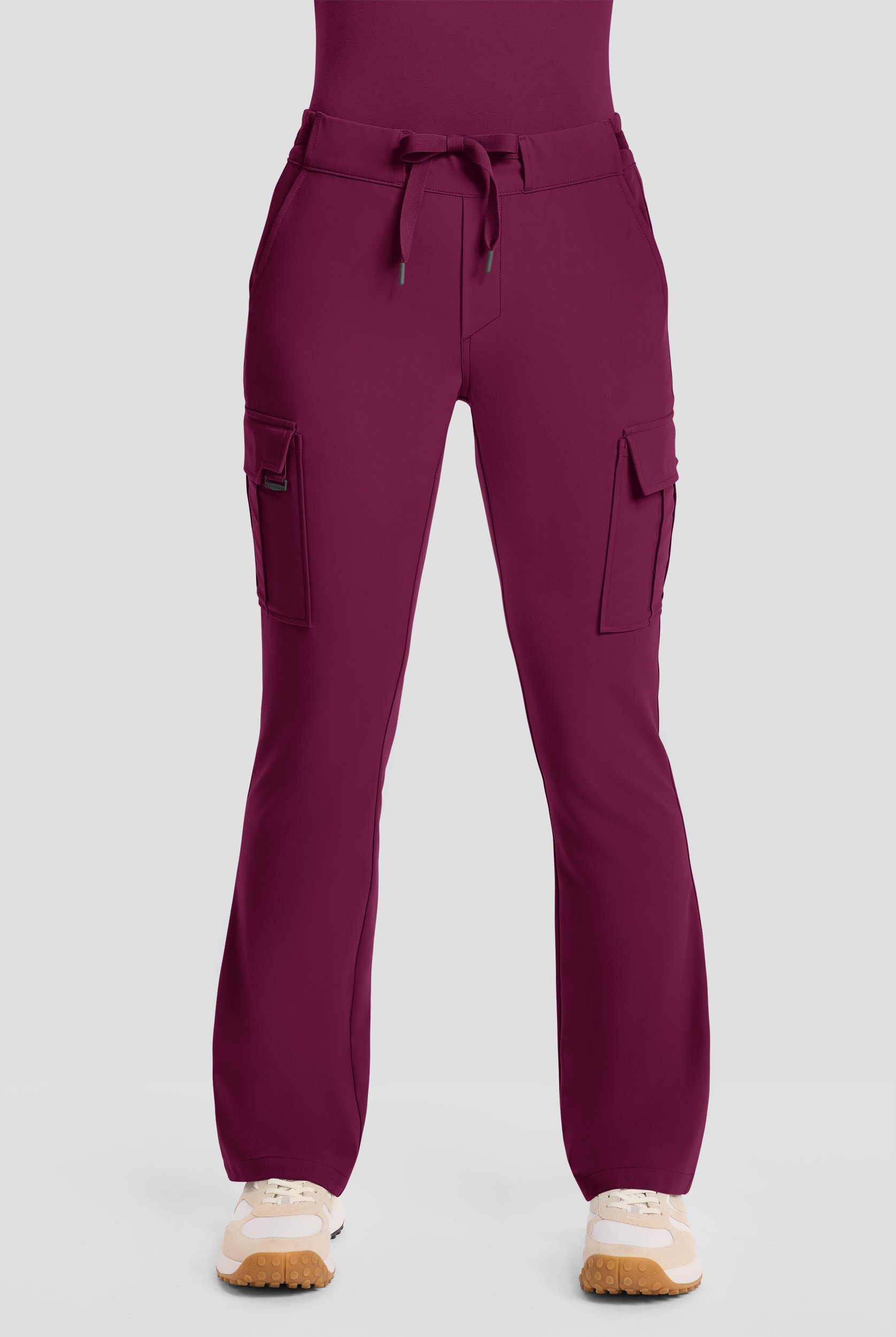 Healing Hands Quest Blair Women's 6-Pocket STRETCH Flare Leg Drawstring Cargo Scrub Pants