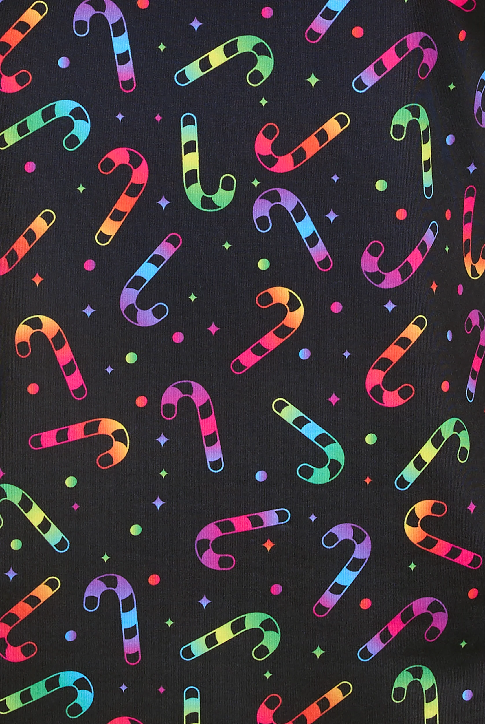 Zavate Ava Therese Bright Candy Cane Twist Foil Women's STRETCH Long Sleeve Knit Underscrub