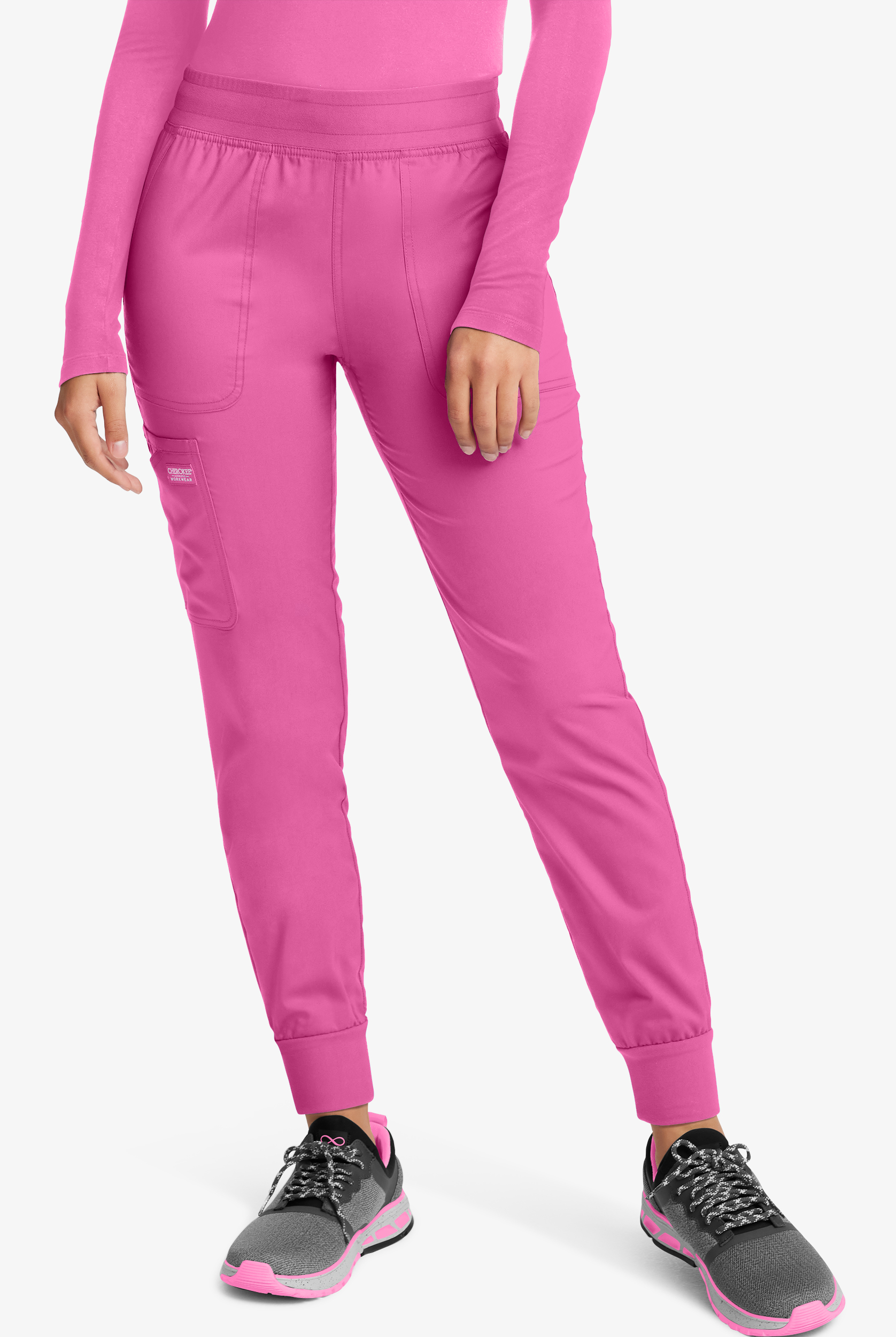 Cherokee Workwear Revolution Women's 5-Pocket STRETCH Cargo Jogger Scrub Pants