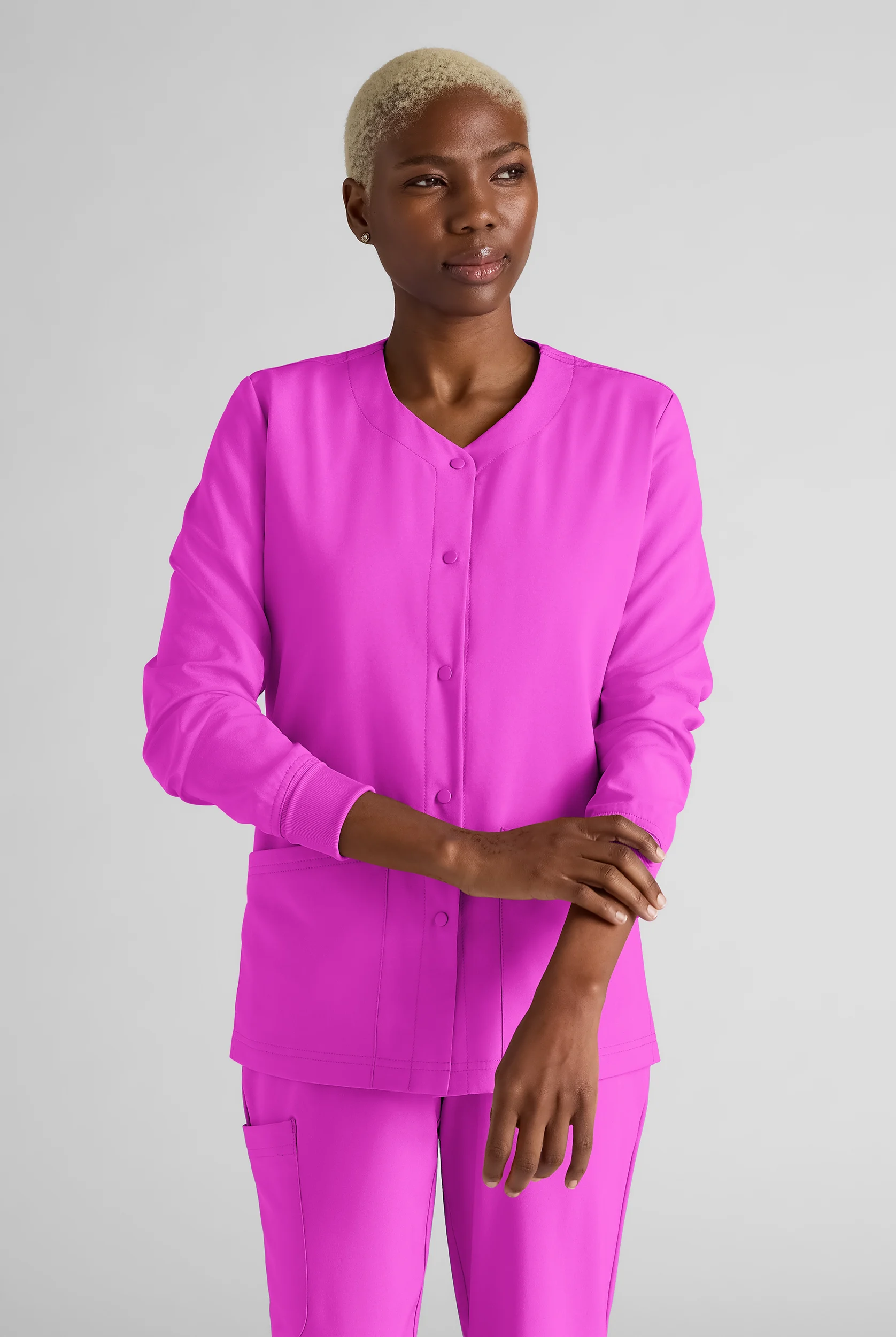 Easy STRETCH Rachel Women's 3-Pocket Snap Front Scrub Jacket