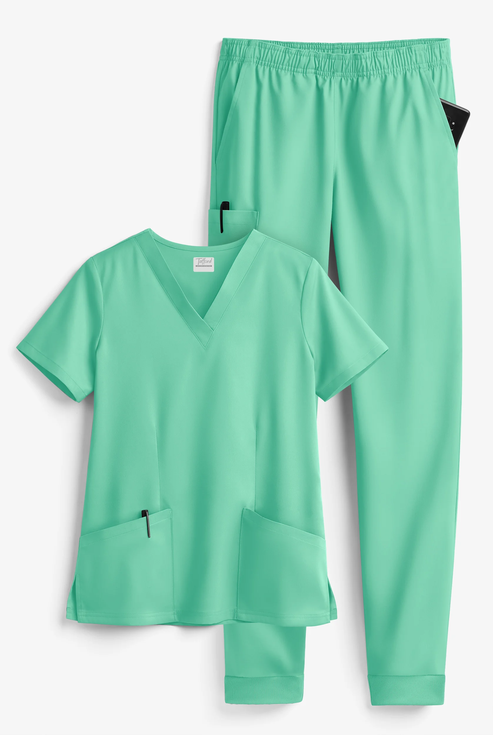 Tafford Active STRETCH Women's 5-Pocket Jogger Scrub Set