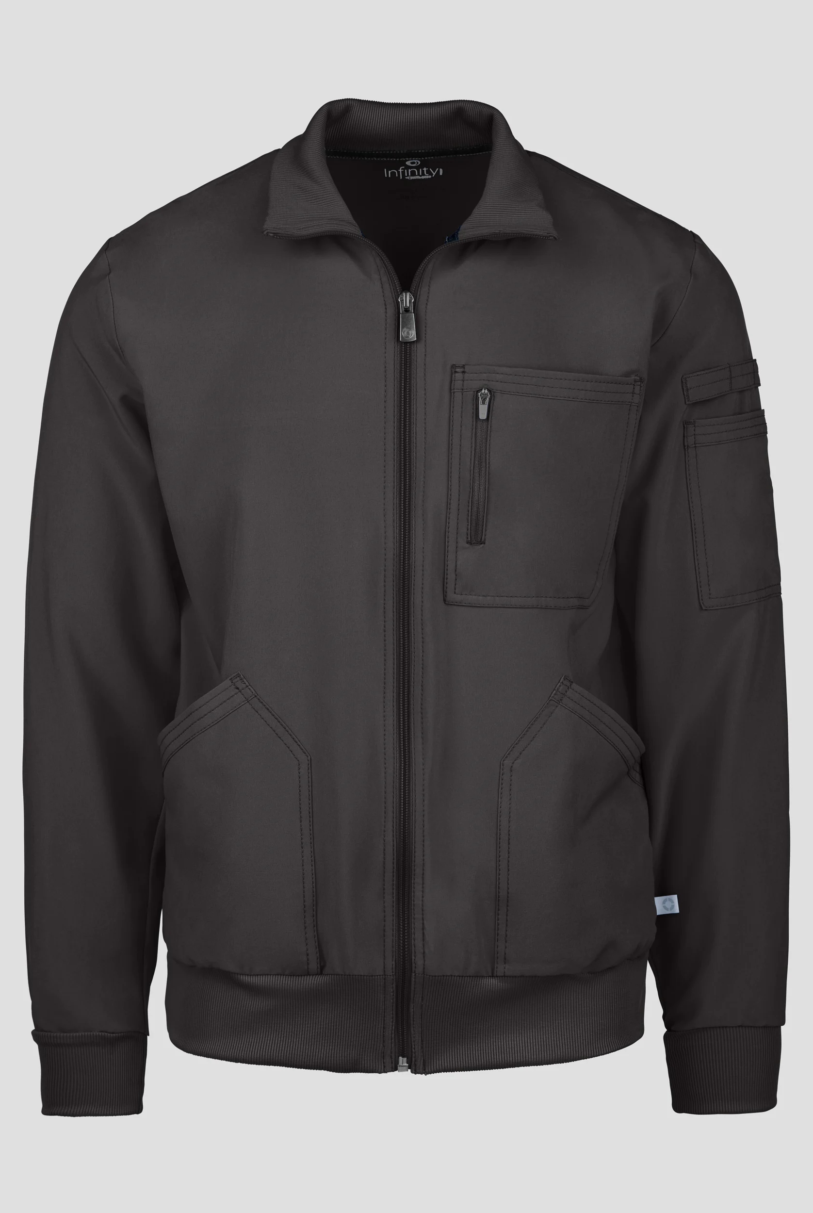 Infinity Men's 5-Pocket STRETCH Zip Front Scrub Jacket