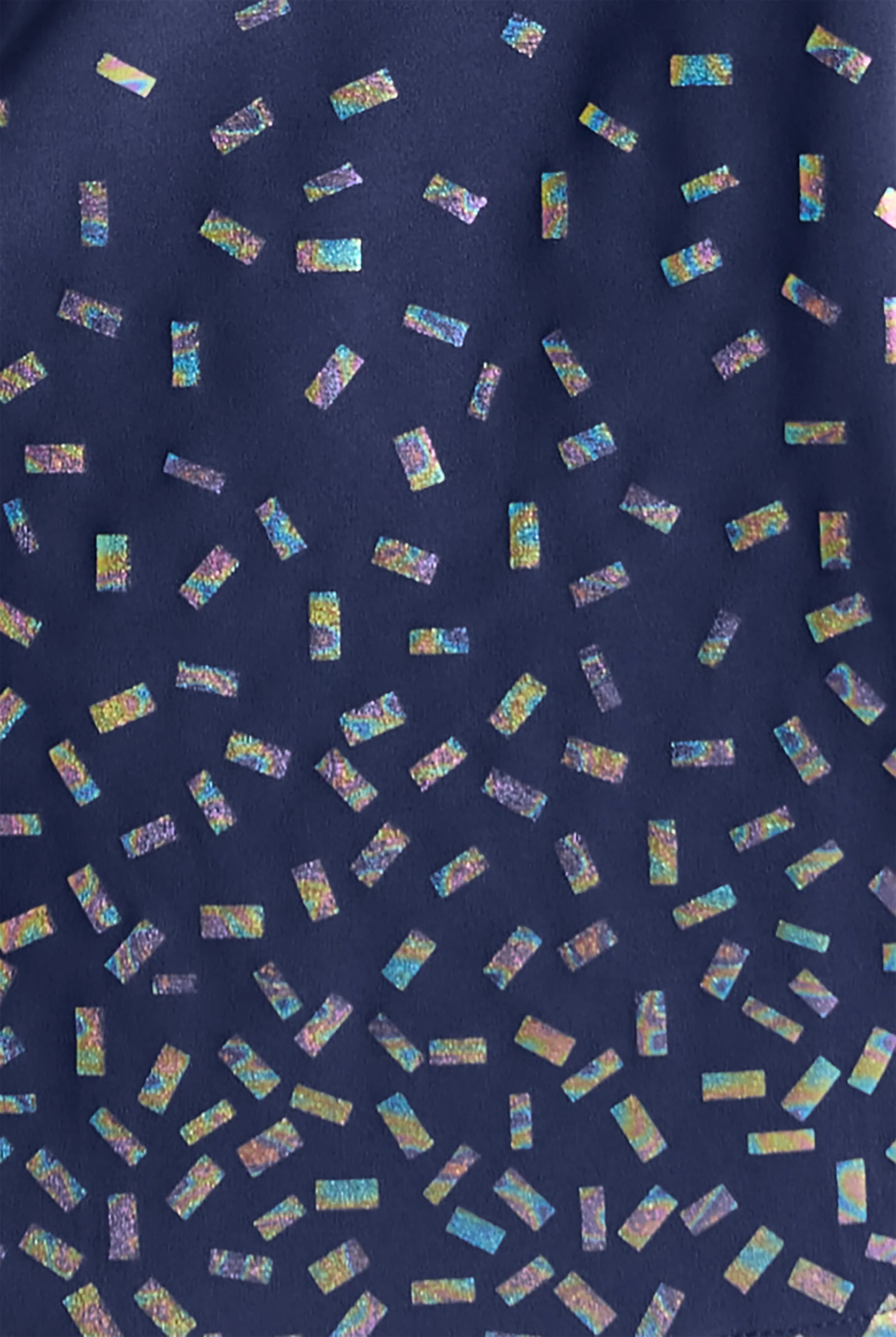 Butter-Soft STRETCH Funfetti Navy Women's V-Neck Print Scrub Top