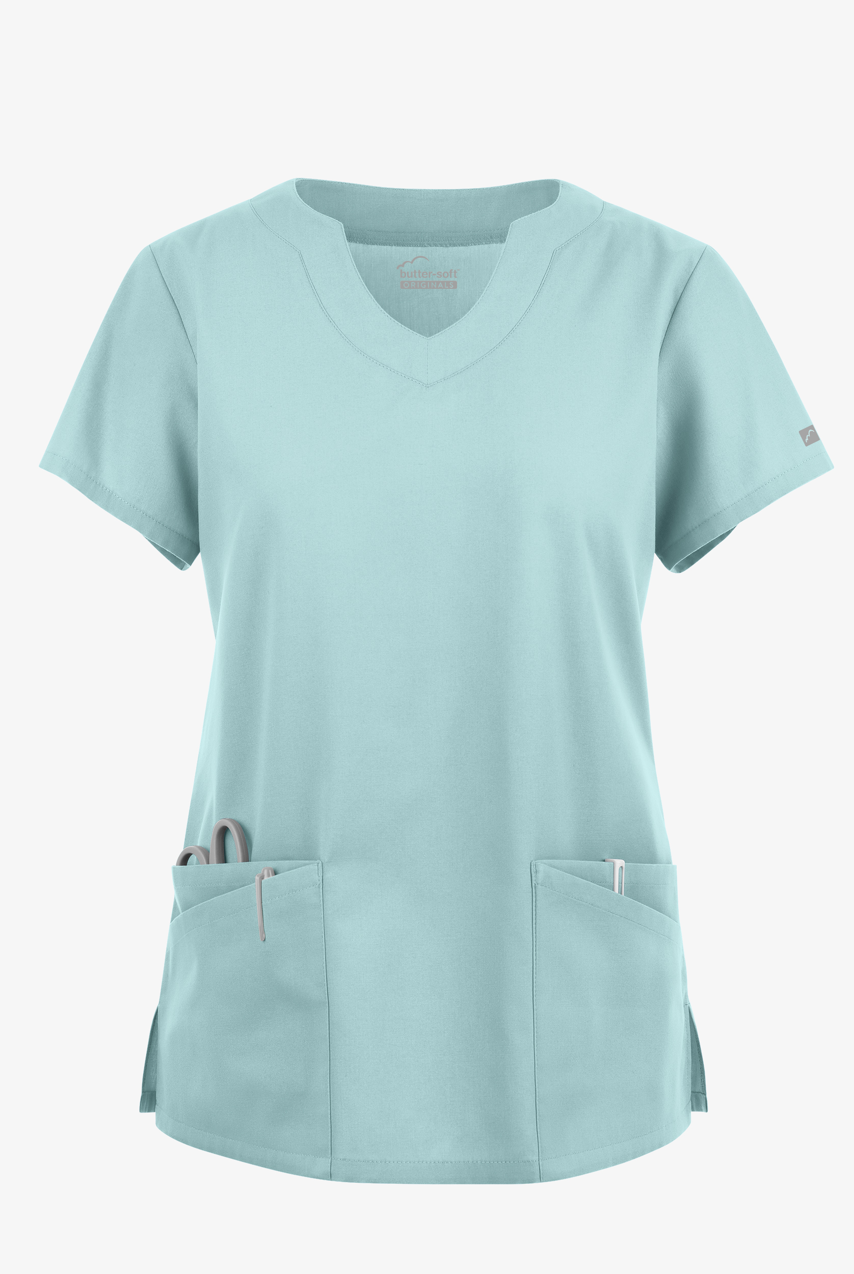 Butter-Soft Originals Women's 6-Pocket Scallop Neck Scrub Top
