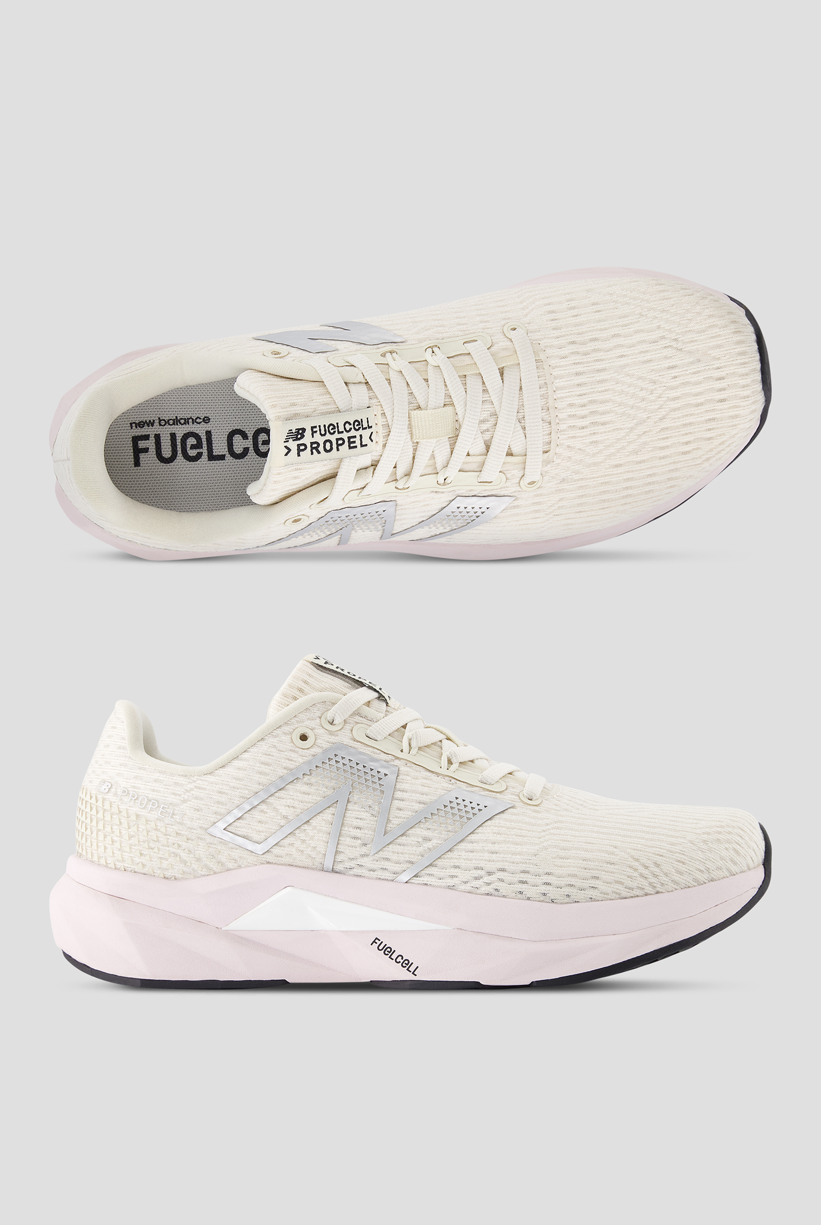 New Balance Women's Fuelcell FCPR Linen/Pink Granite Athletic Lace Up Shoes