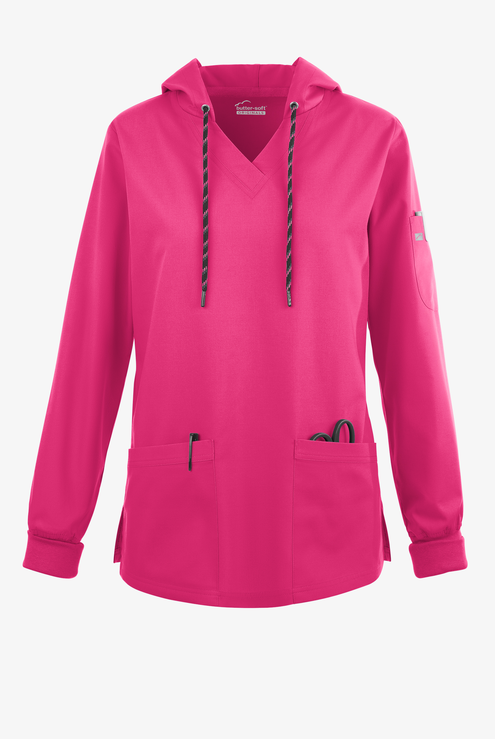 Strictly Scrubs Women's 5-Pocket Long Sleeve Pullover Hoodie