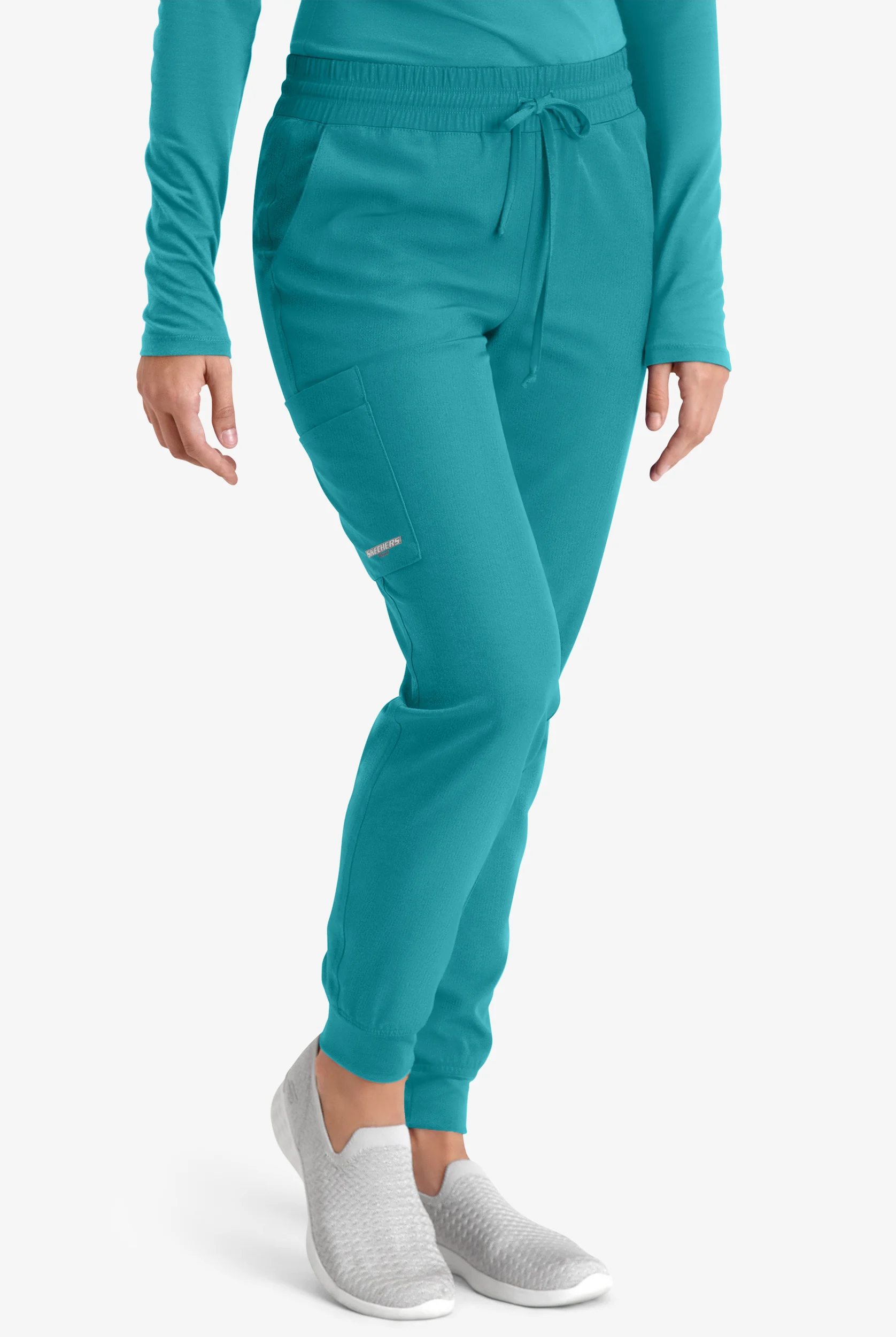 Skechers by Barco Theory Women's 4-Pocket STRETCH Cargo Jogger Scrub Pants