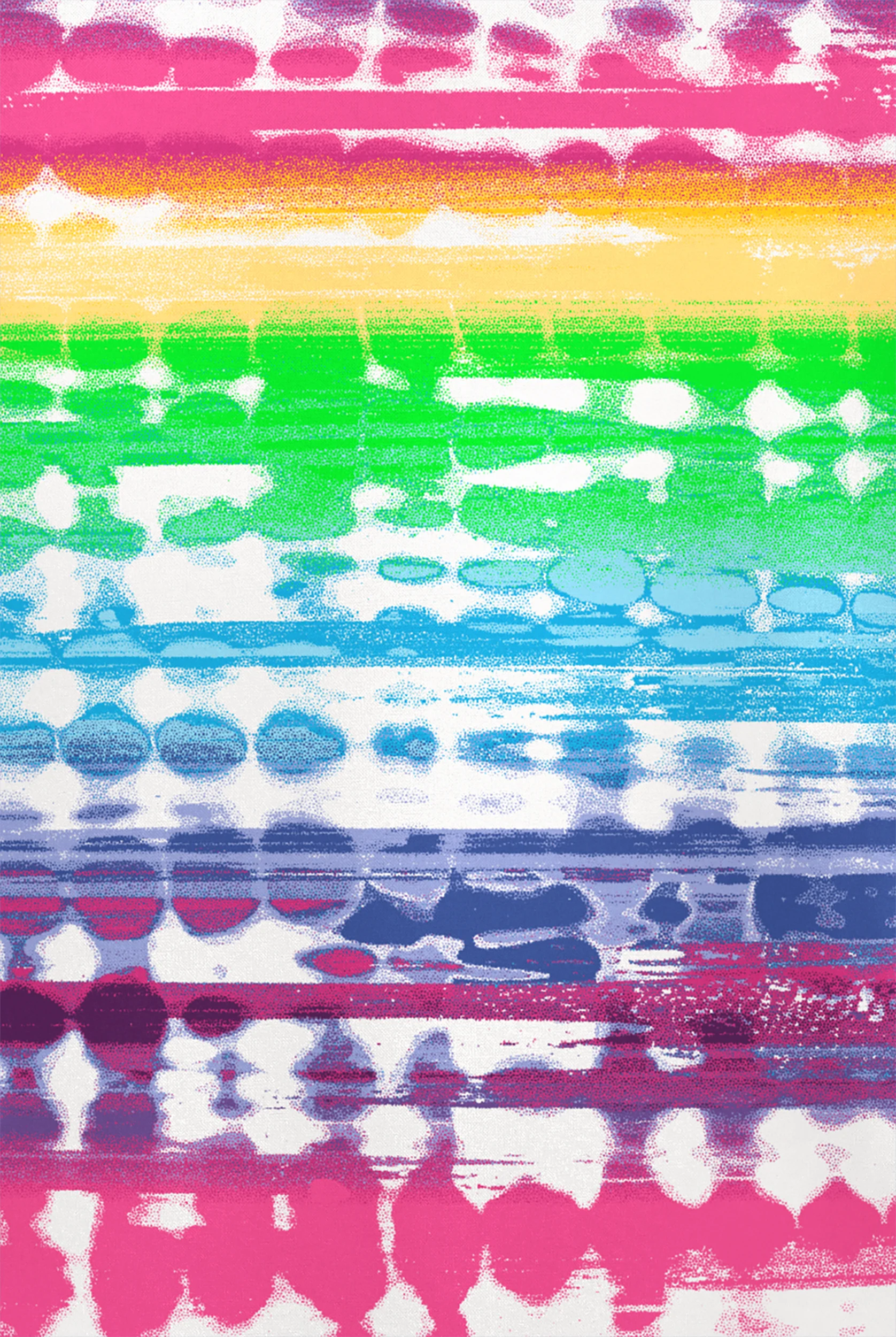 Butter-Soft STRETCH Rio Stripe Women's 2-Pocket V-Neck Print Scrub Top