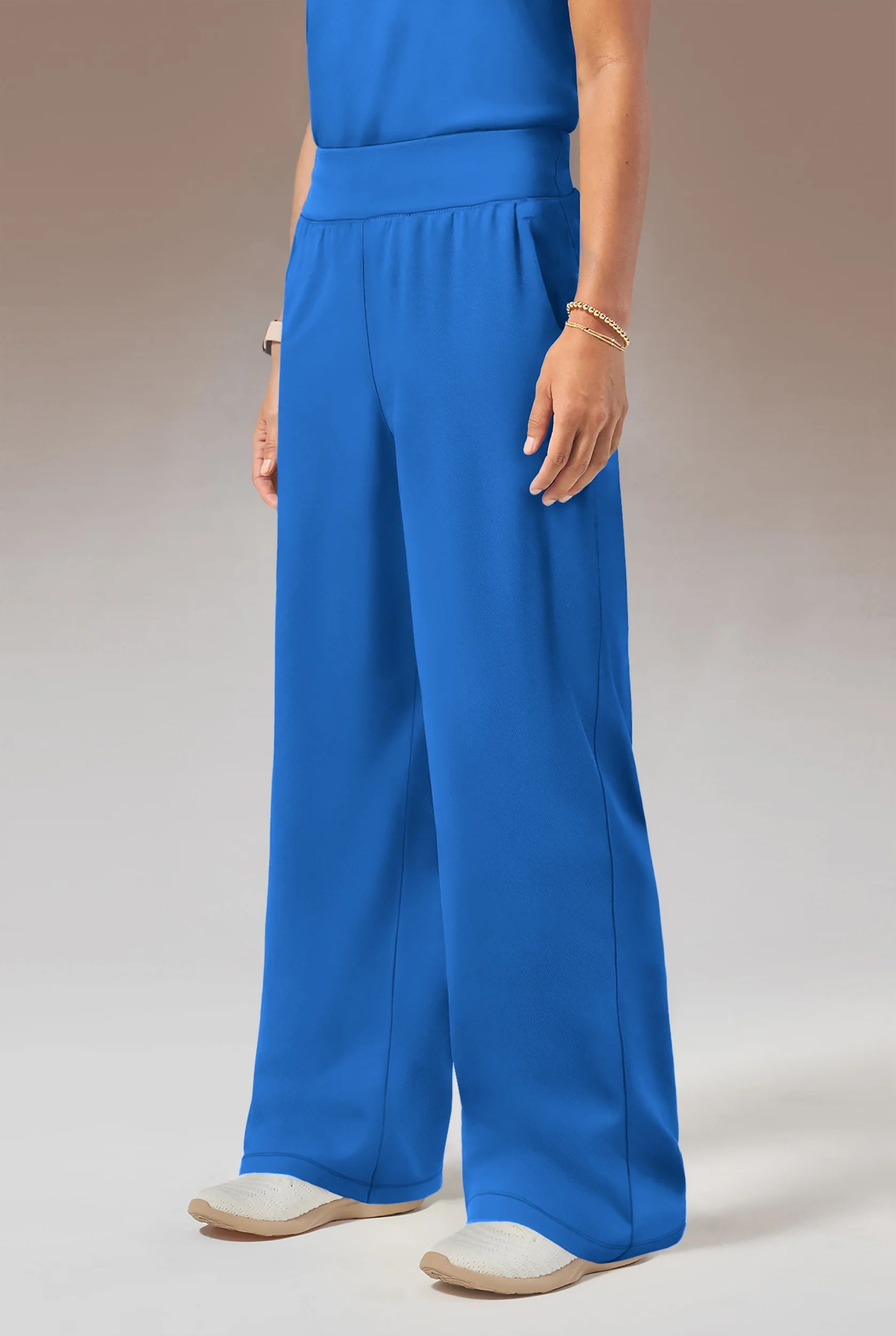 Hypothesis Y-Band Women's 6-Pocket Yoga-Style Knit Waist Wide Leg Scrub Pant