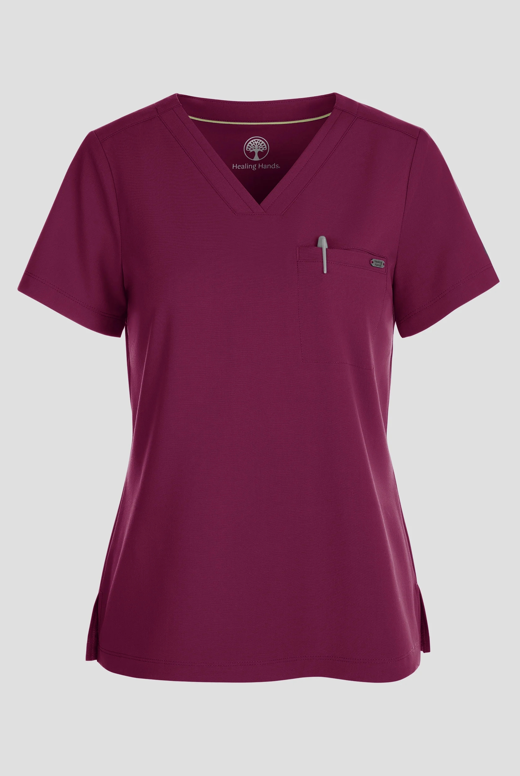 Healing Hands Quest Women's 1-Pocket STRETCH Tuck In V-Neck Scrub Top