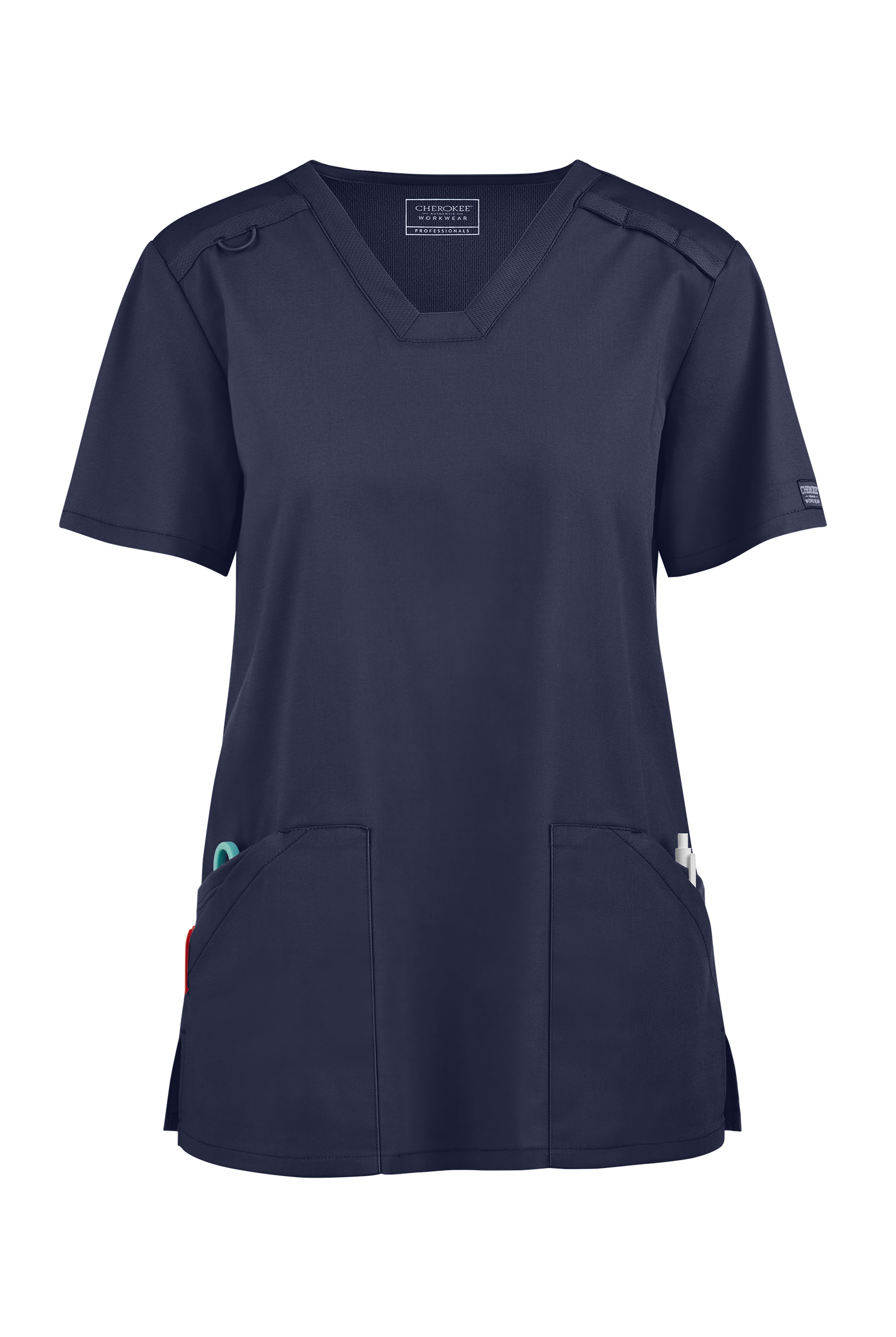UA Exclusive Cherokee Workwear Professionals Active Women's 4-Pocket STRETCH V-Neck Scrub Top