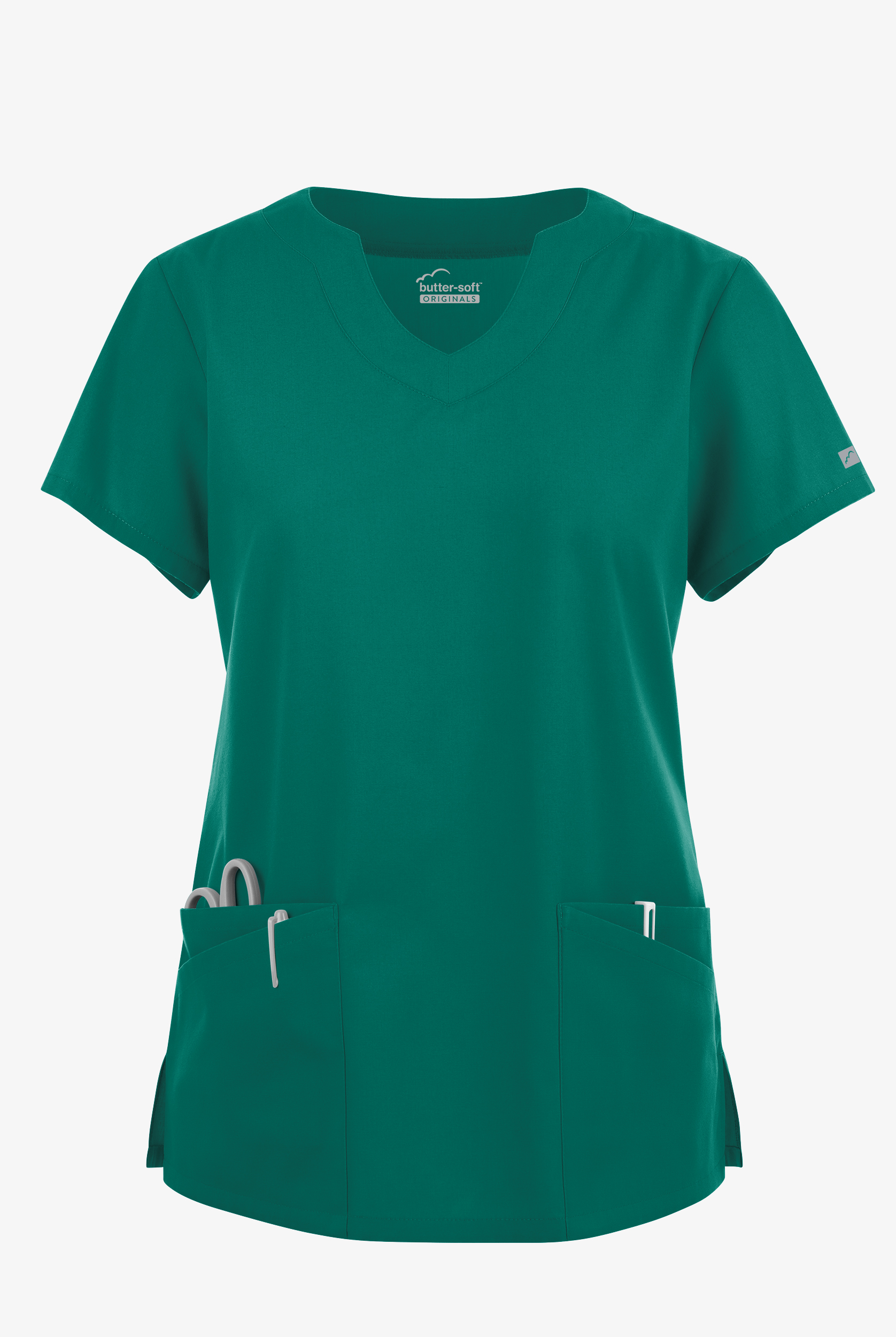 Butter-Soft Originals Women's 6-Pocket Scallop Neck Scrub Top