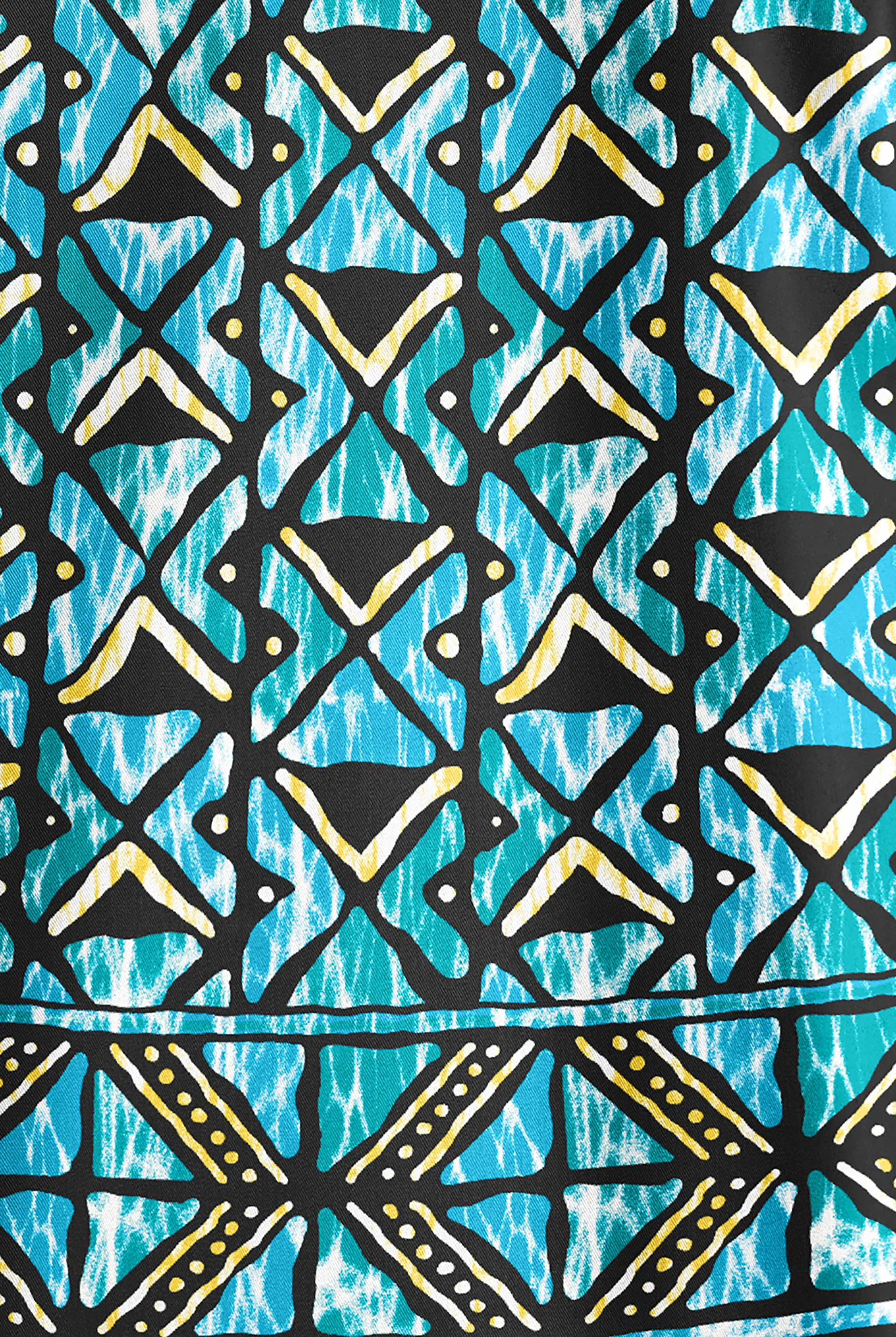 Butter-Soft STRETCH Day Dance Black Printed Women's 1-Pocket V-Neck Scrub Top