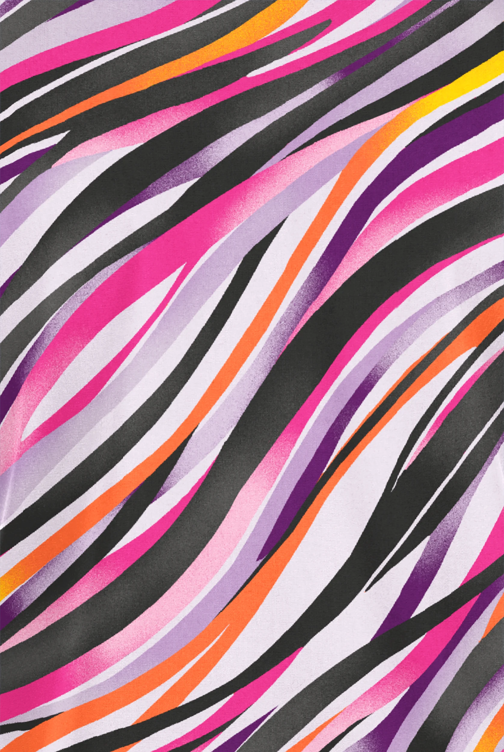 Butter-Soft Originals Color Waves Women's 2-Pocket V-Neck Print Scrub Top