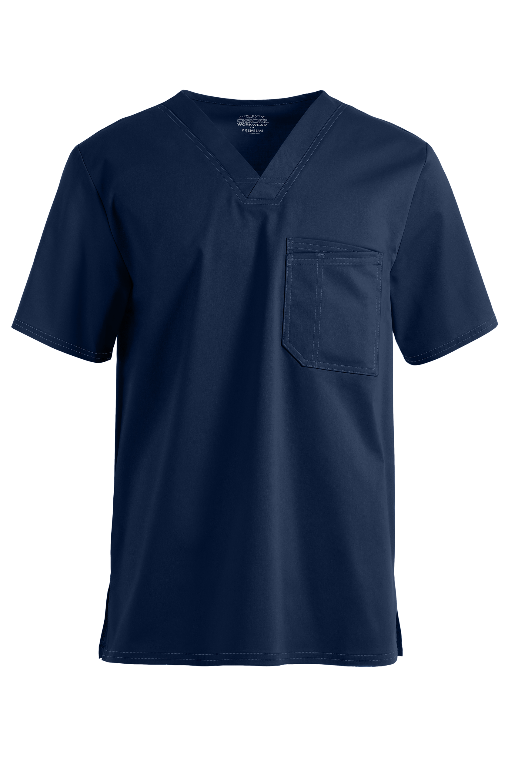 Camisa médica Cherokee Workwear Premium Core STRETCH con cuello en V y 1 bolsillo para hombre