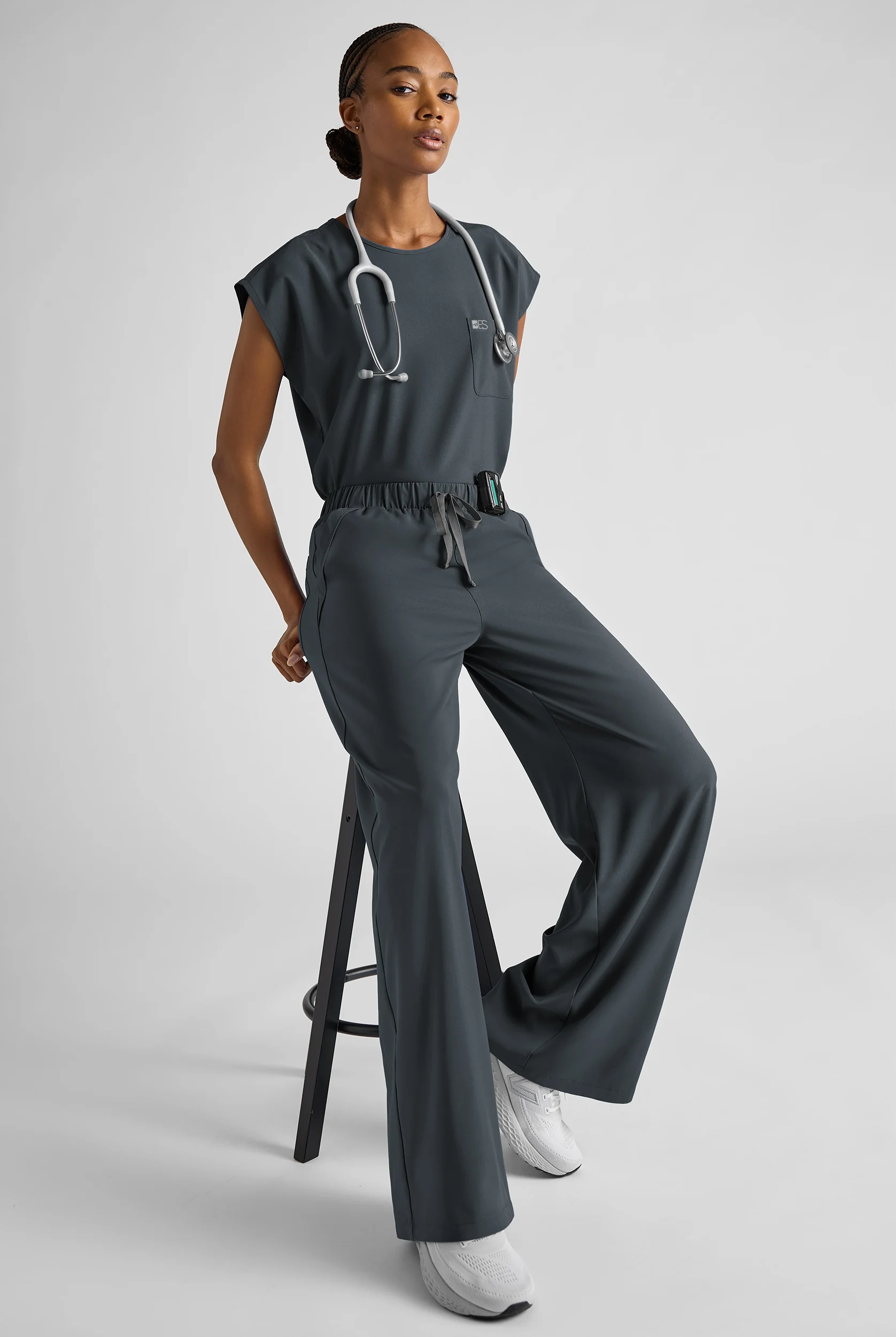 Easy STRETCH Gracie Women's Dolman Sleeve Crew Neck Scrub Top