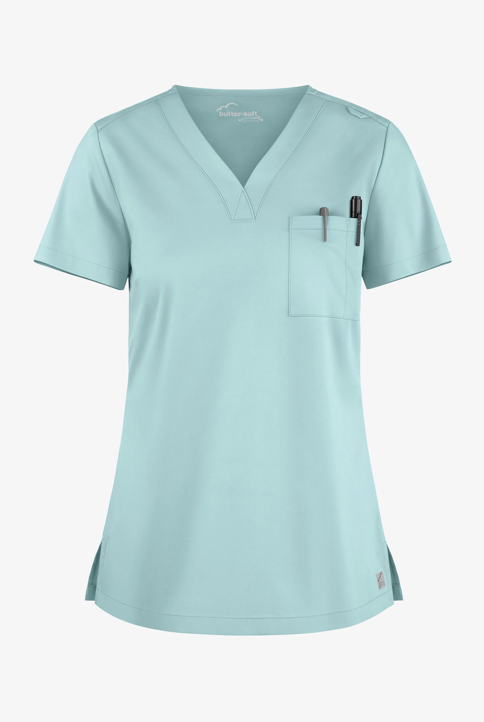Butter-Soft STRETCH Women's 2-Pocket V-Neck Tuck-In Scrub Top