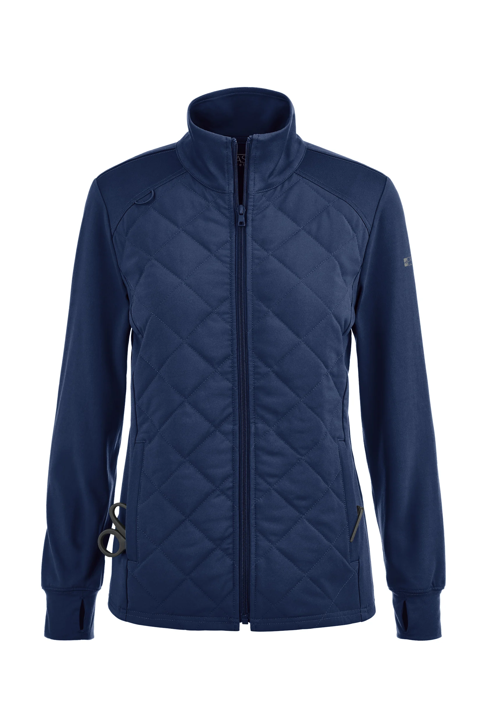 Easy STRETCH Keira Women's 2-Pocket Quilted Long Sleeve Scrub Jacket