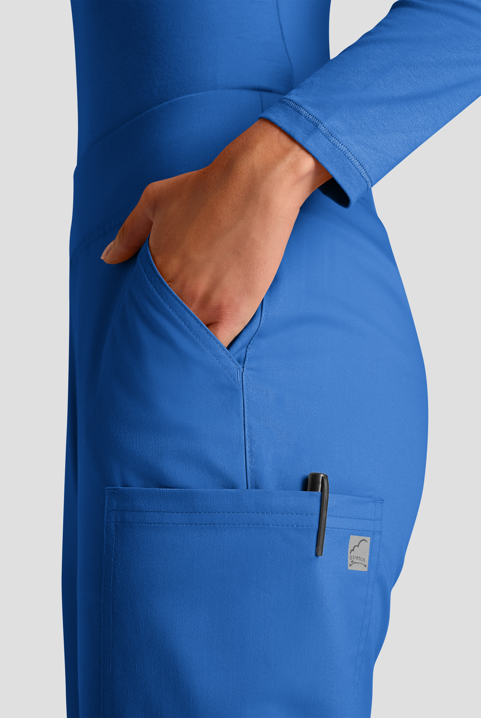 Butter-Soft STRETCH Women's 4-Pocket Knit Waistband Yoga Scrub Pants