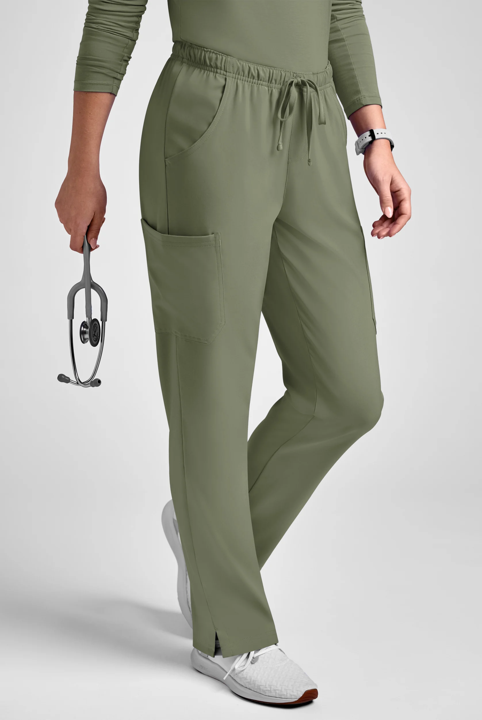Easy STRETCH Eden Women's 4-Pocket Drawstring Scrub Pants - Petite