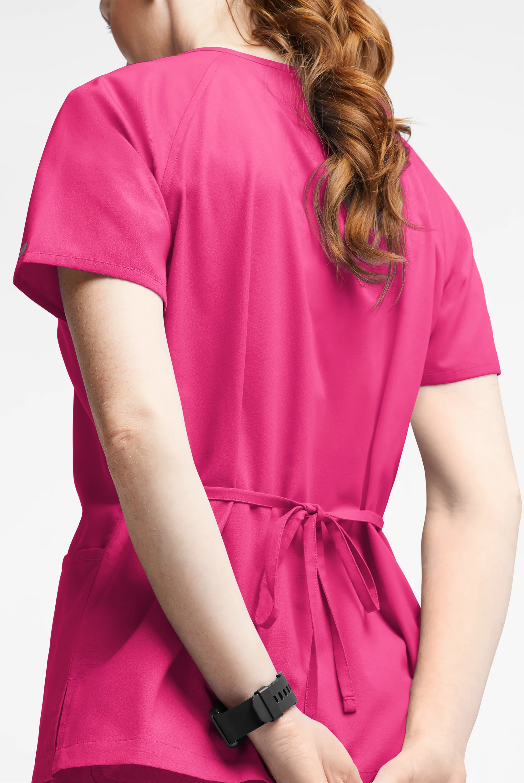 Butter-Soft Originals Women's 3-Pocket Mock Wrap Scrub Top