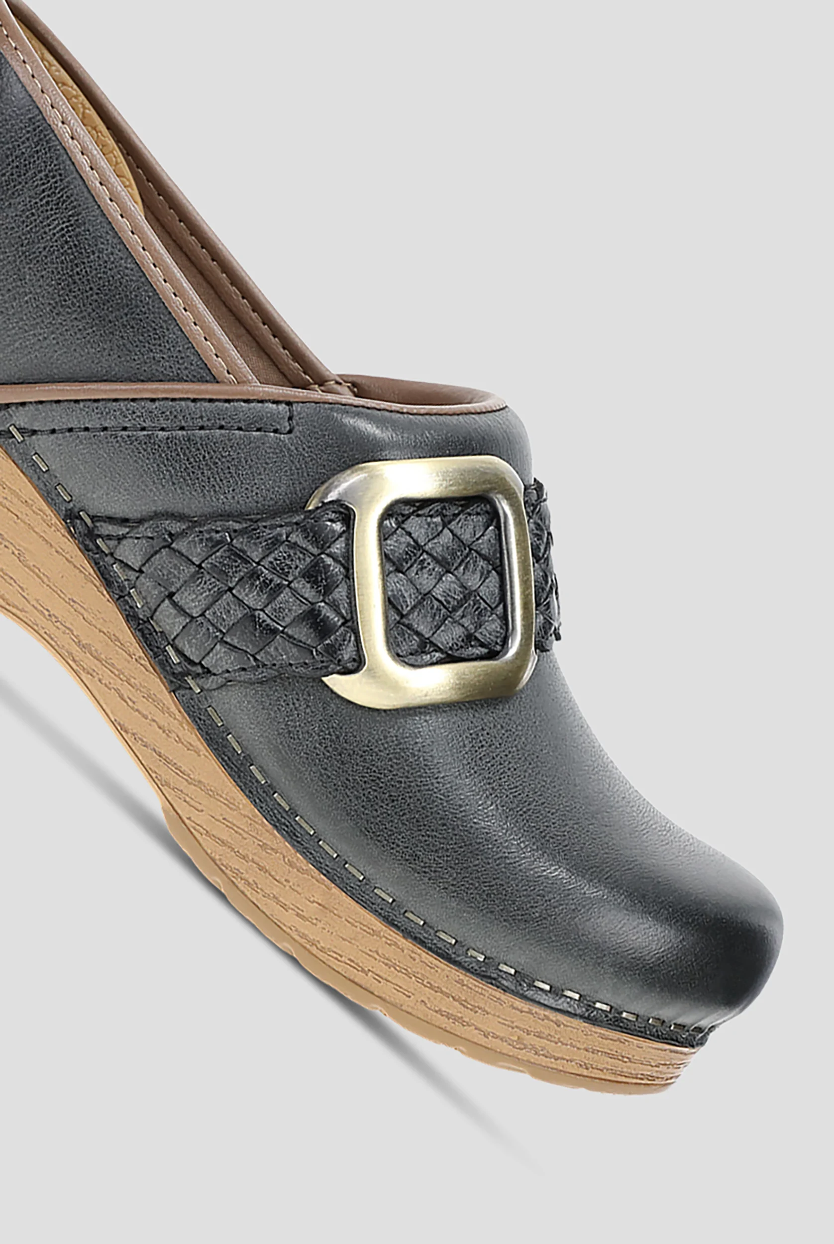 Dansko Women's Pro Braided Black Clogs