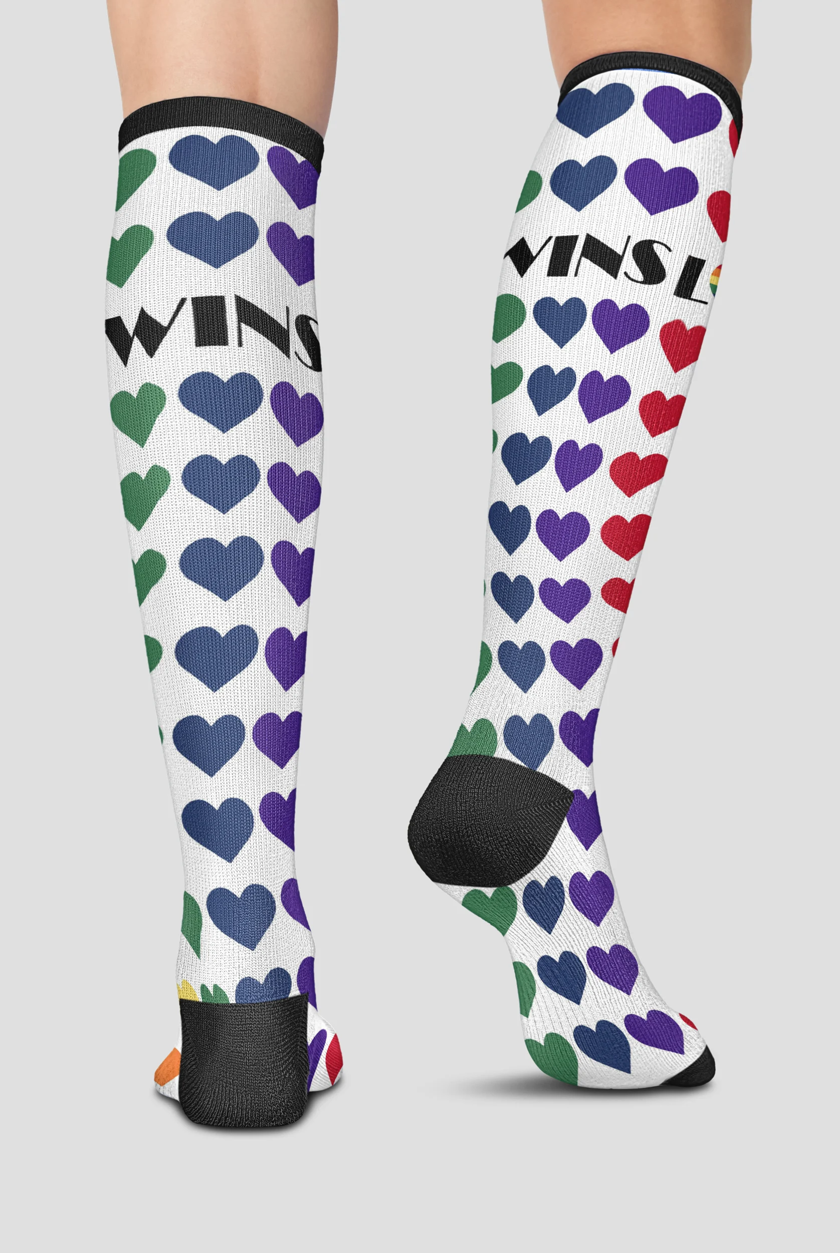 Cherokee Love Wins Women's Wide Calf 10-15 mmHg Light Compression Socks