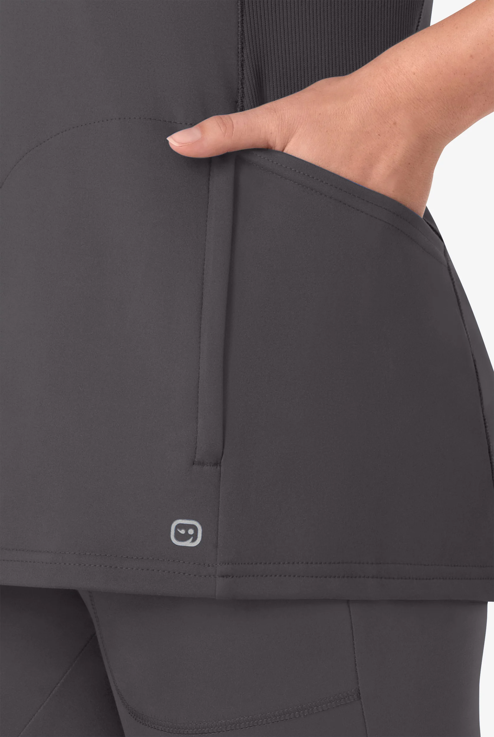 Wink Renew Knit Women's 4-Pocket STRETCH Rib-Knit Side Panel Raglan Sleeve V-Neck Scrub Top