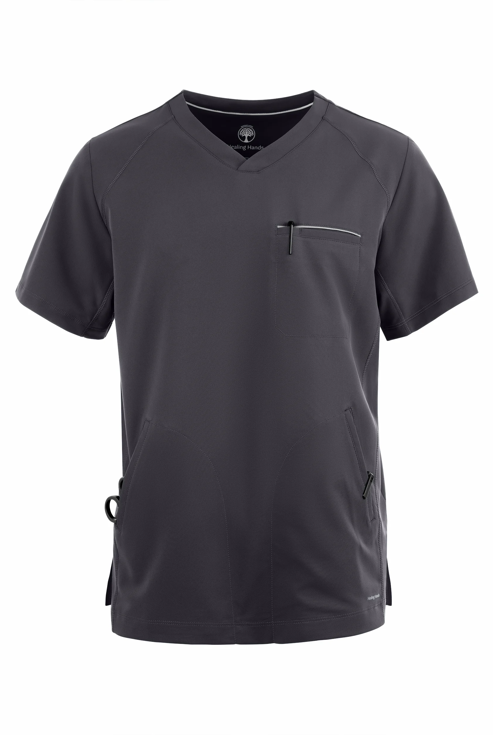 Healing Hands 360 Steven Men's 3-Pocket STRETCH  V-Neck Scrub Top