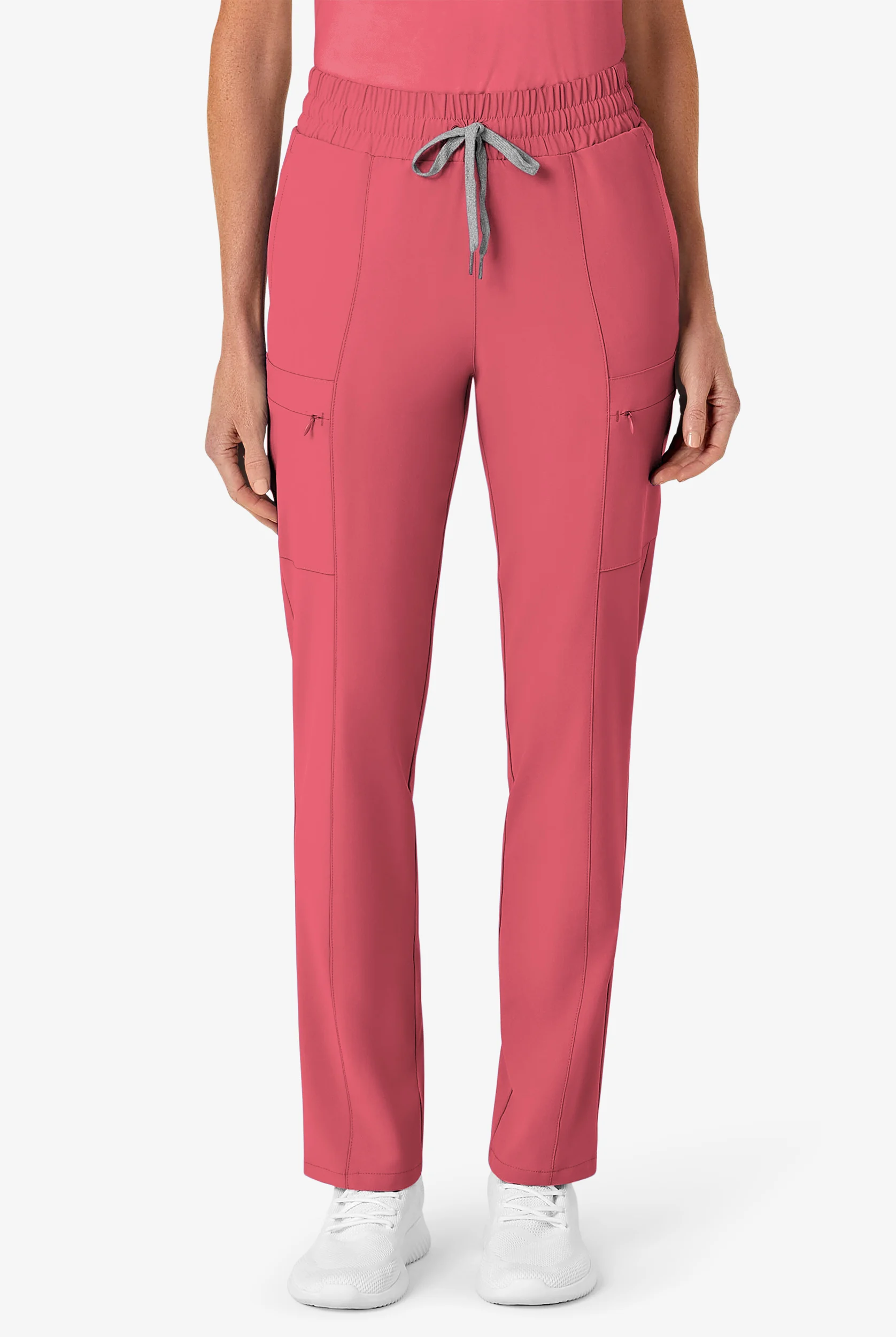 Pantal&oacute;n m&eacute;dico WonderWink Renew STRETCH de tiro alto estilo cargo con 7 bolsillos y piernas delgadas para mujer