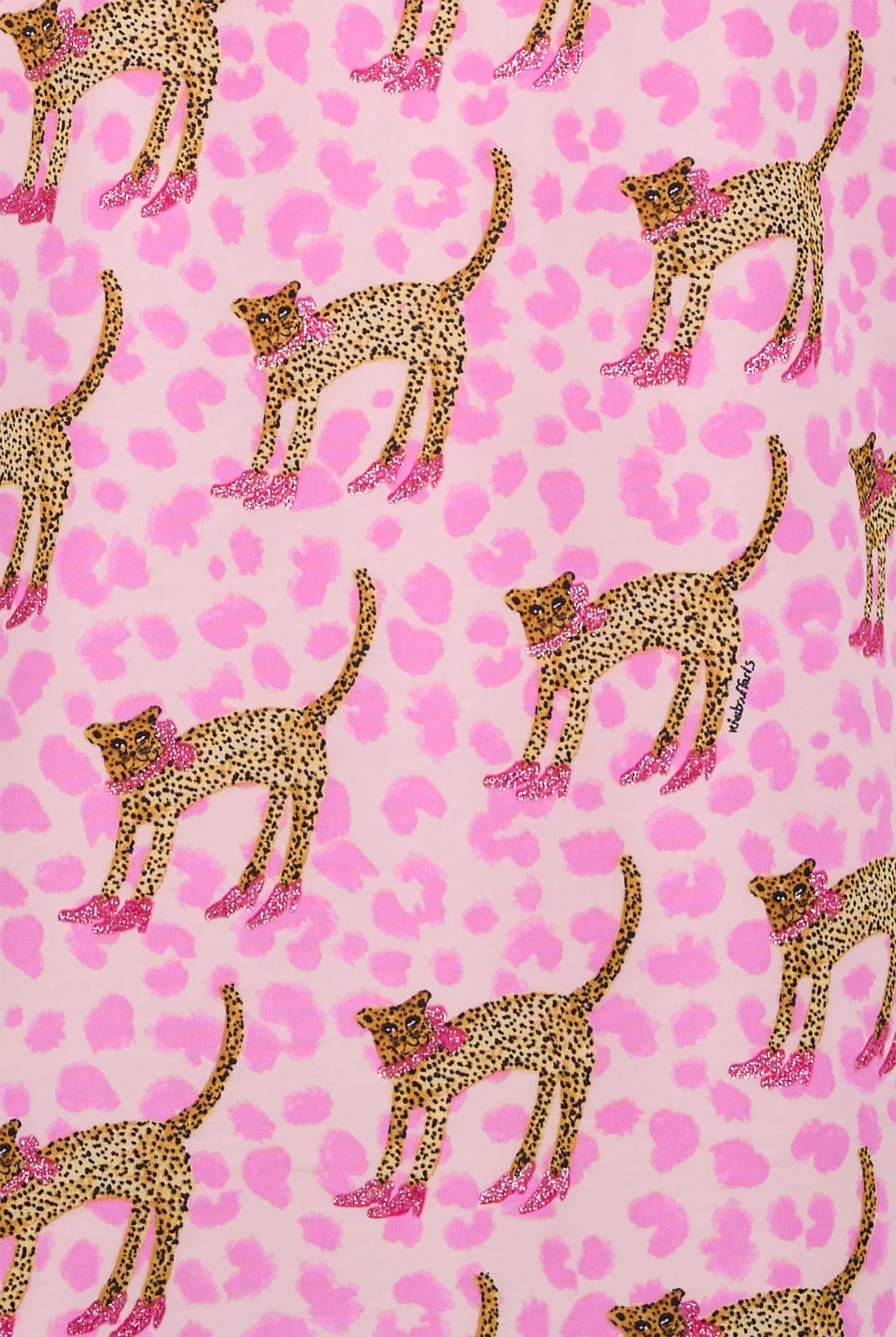 koi Lite Cheetah In Heels Foil Women's 2-Pocket Mandarin Collar Print Scrub Top