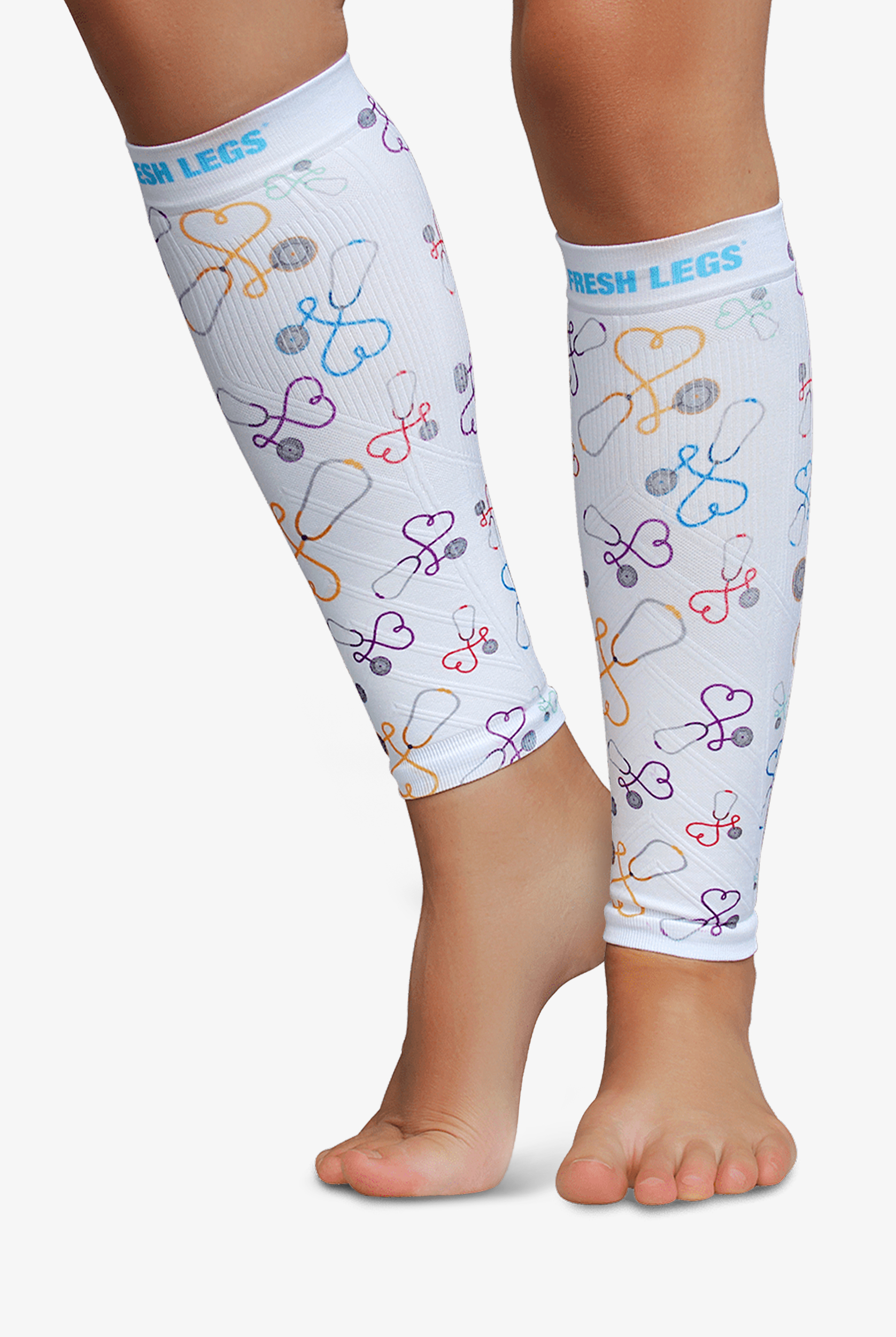 Zensah Fresh Legs Stethoscope Women's 15-20 mmHg Moderate Compression Leg Sleeves