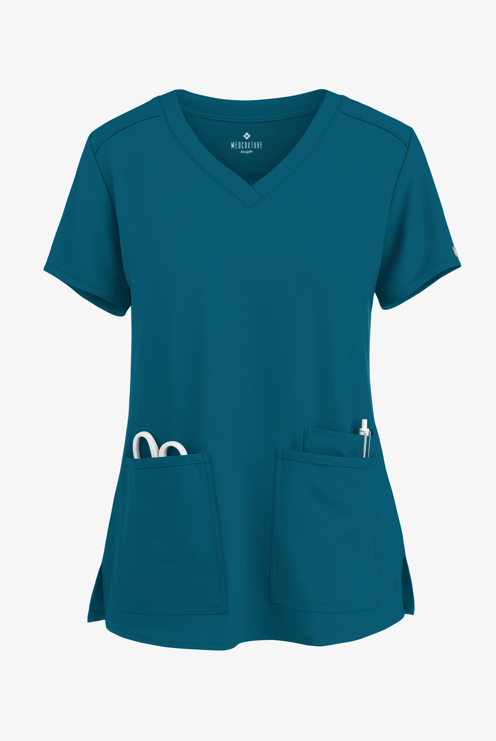 Med Couture Insight Women's 3-Pocket V-Neck Scrub Top