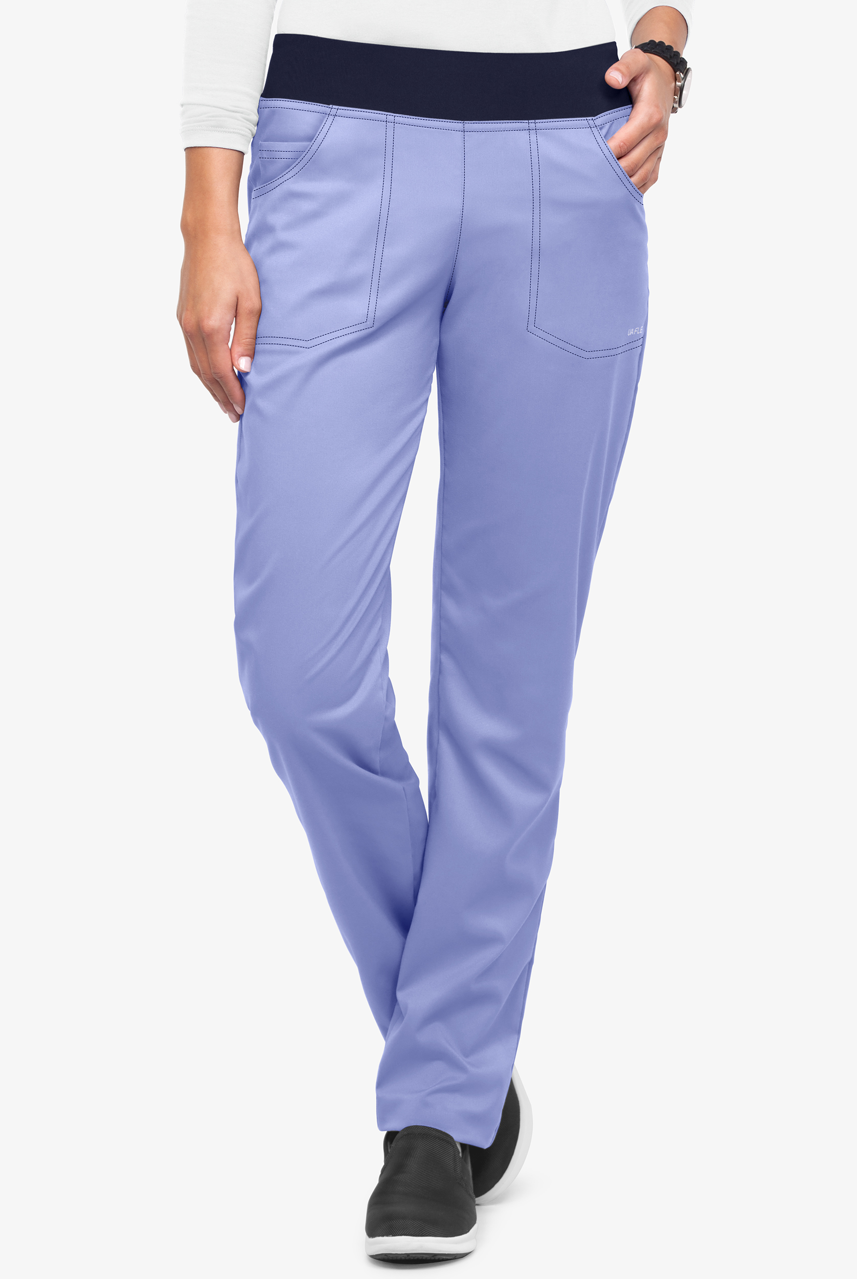 UA Flex2 Women's 3-Pocket Straight Leg Yoga STRETCH Scrub Pants - Tall