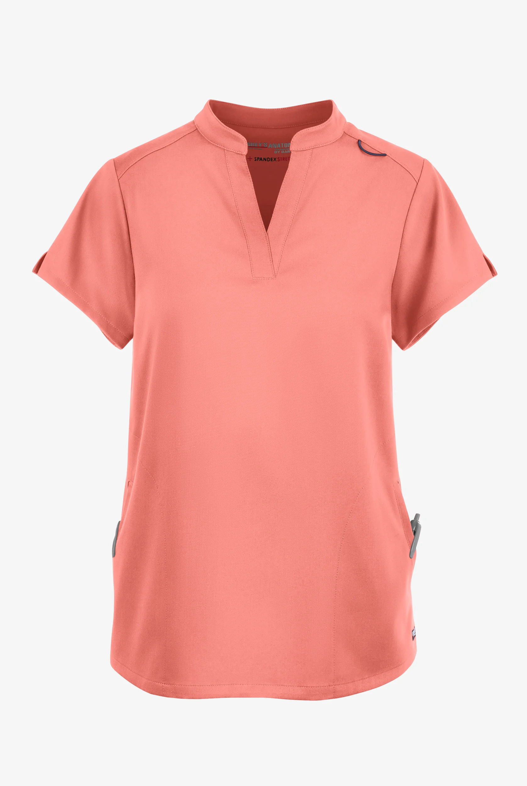 Blusa m&eacute;dica Grey's Anatomy&trade; by Barco Spandex STRETCH Avery con cuello mao y 2 bolsillos para mujer