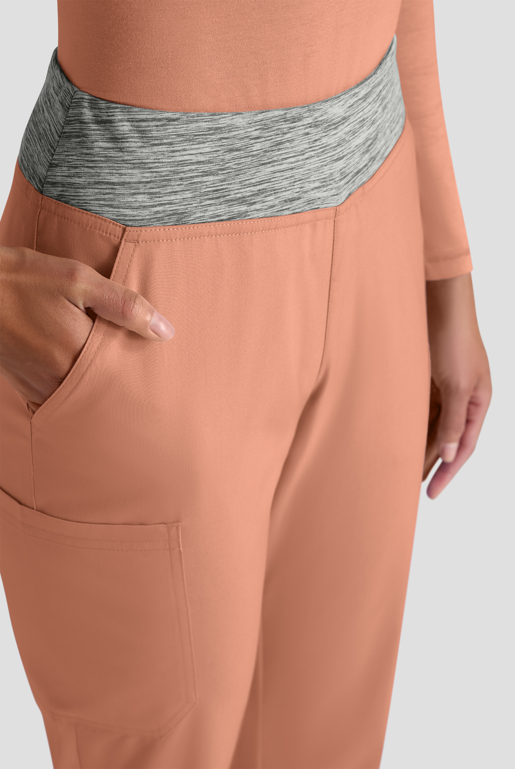 Butter-Soft STRETCH Women's 4-Pocket Knit Waistband Yoga Scrub Pants