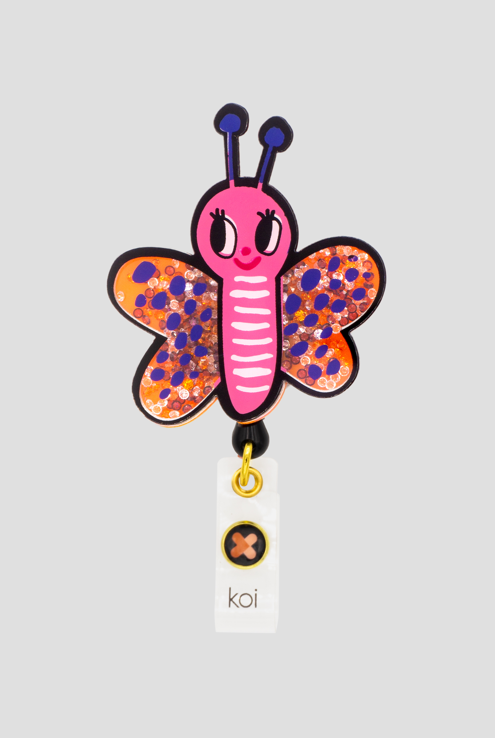 koi Buddiefly Shaker ID Badge Reel