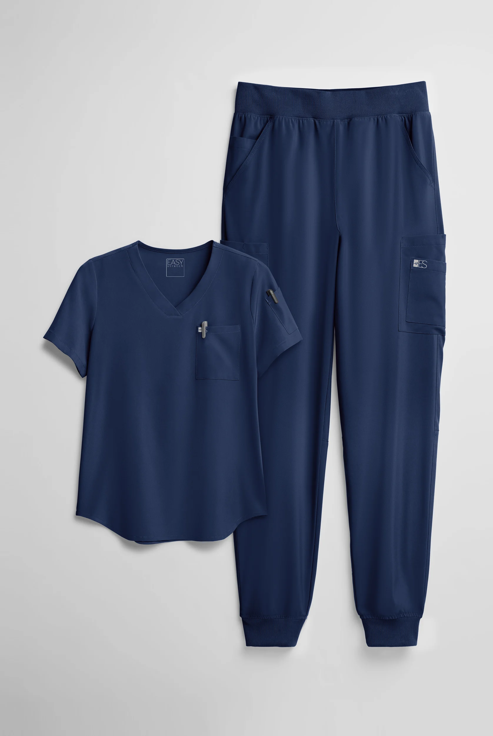 Conjunto de uniforme m&eacute;dico Easy STRETCH con 10 bolsillos para mujer