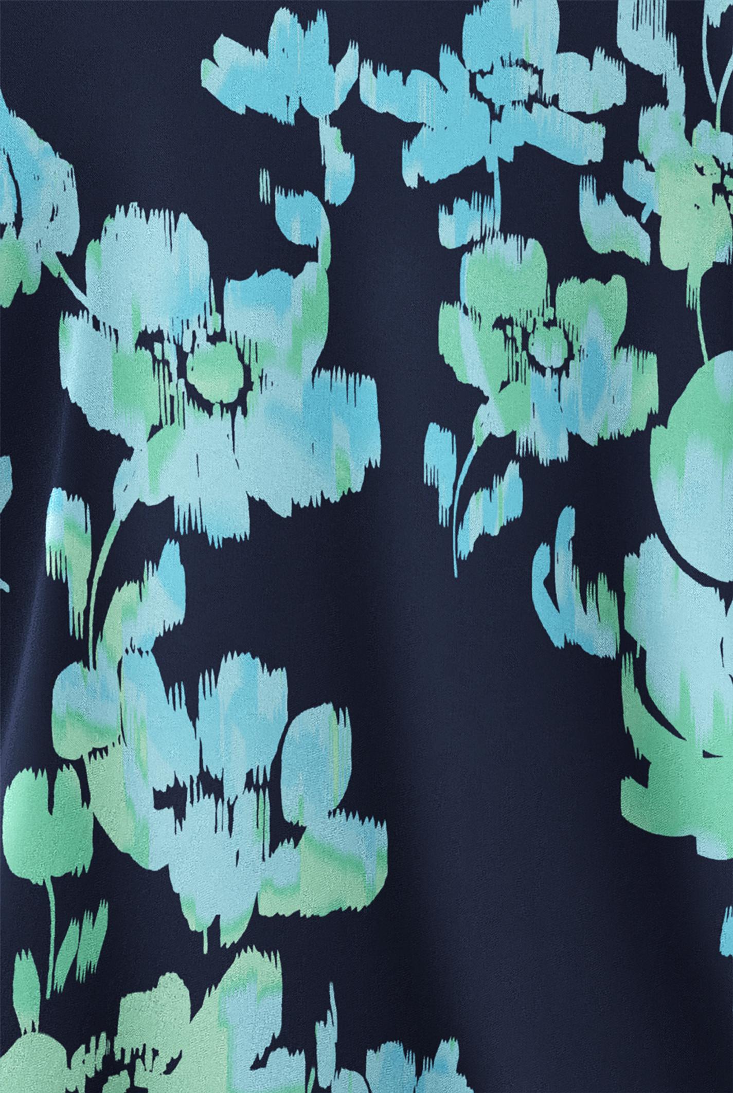 Butter-Soft STRETCH Napoli Garden Navy Women's 2-Pocket V-Neck Print Scrub Top