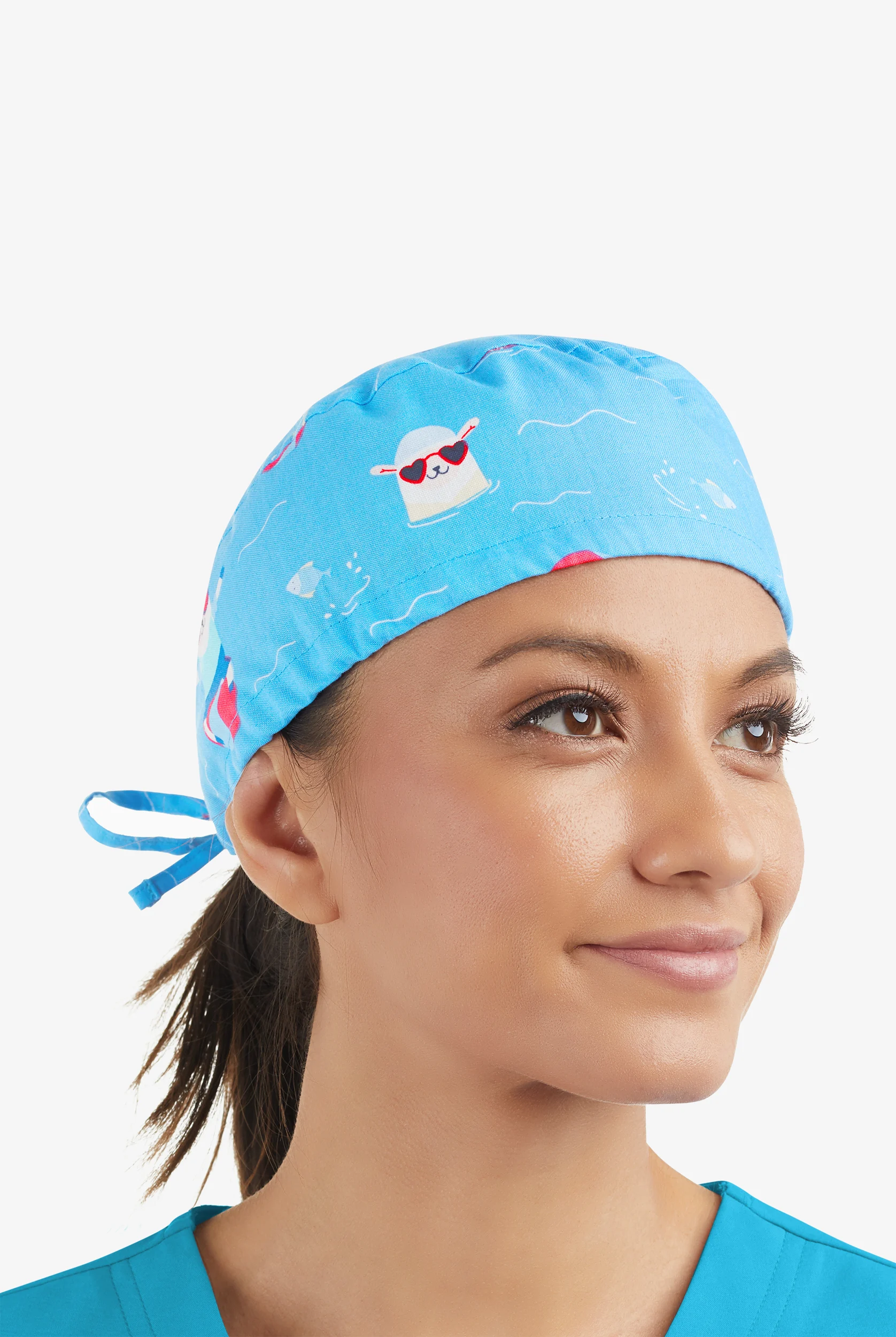 Gorro médico estampado unisex UA BAA BAA Bobbling con cordón ajustable