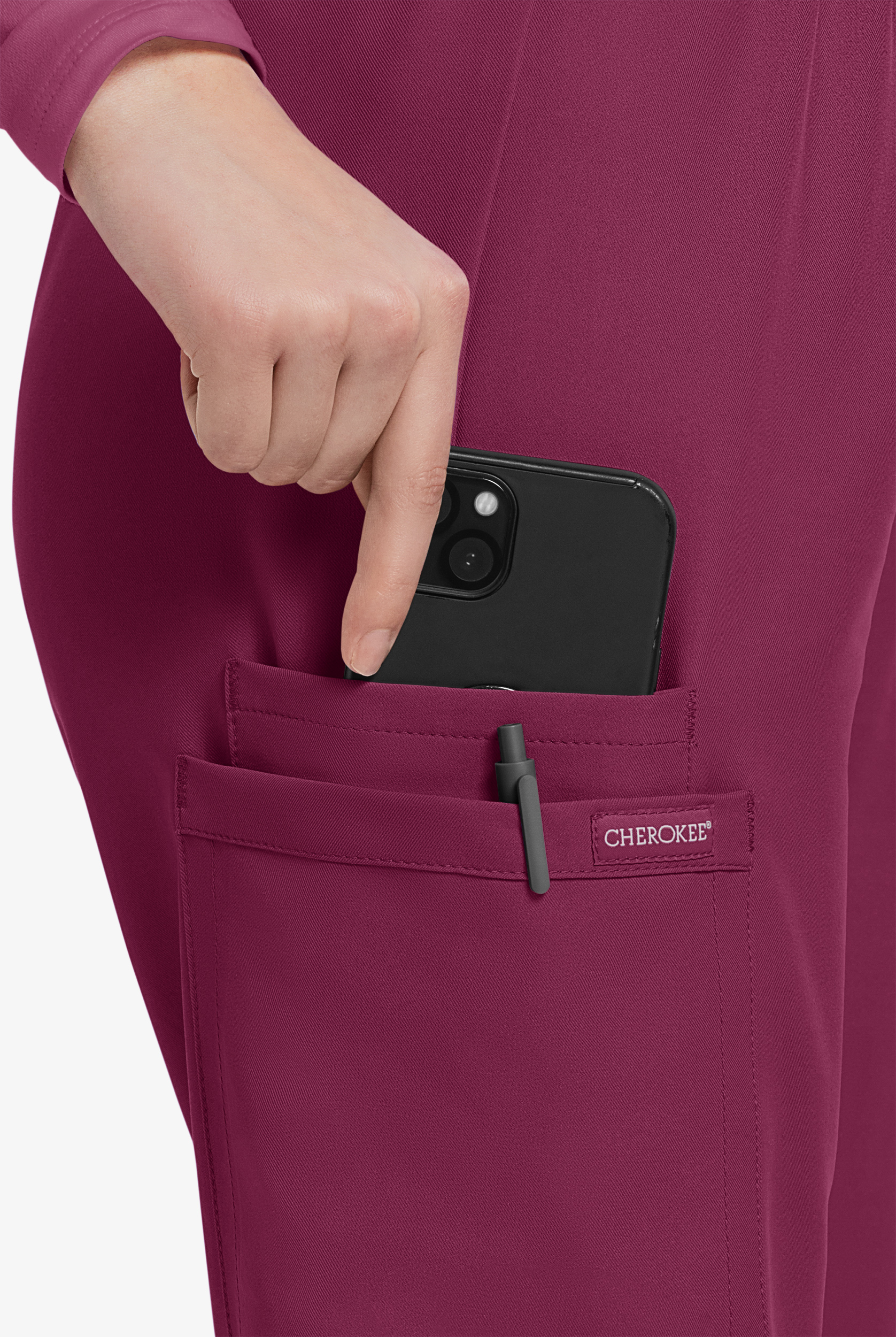 Cherokee Workwear Originals Ultra Women's 3-Pocket Pull-on Slim Leg Scrub Pants