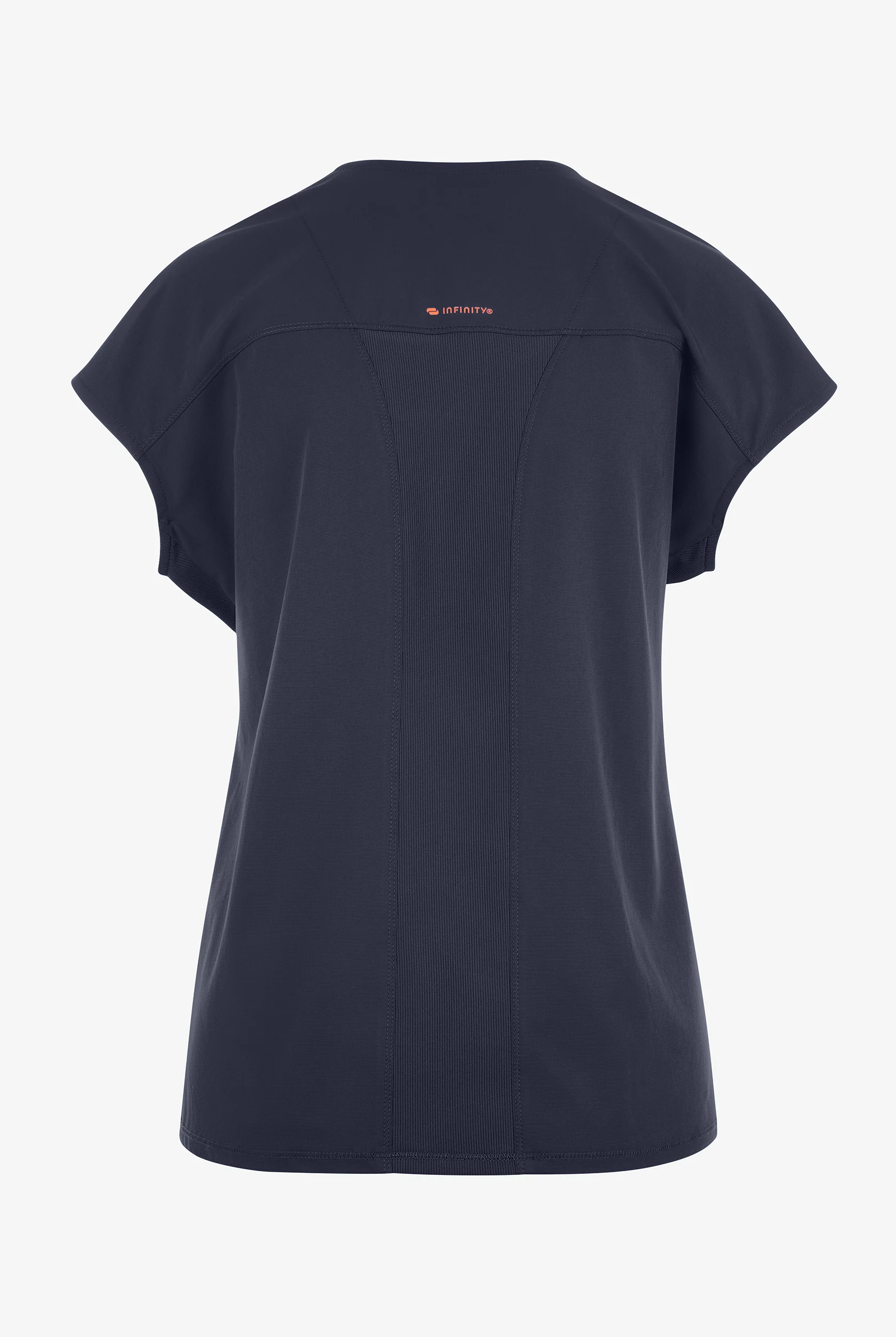 Infinity GNR8 Women's 3-Pocket STRETCH Rib-Knit Dolman Sleeve Zip Placket Round Neck Scrub Top